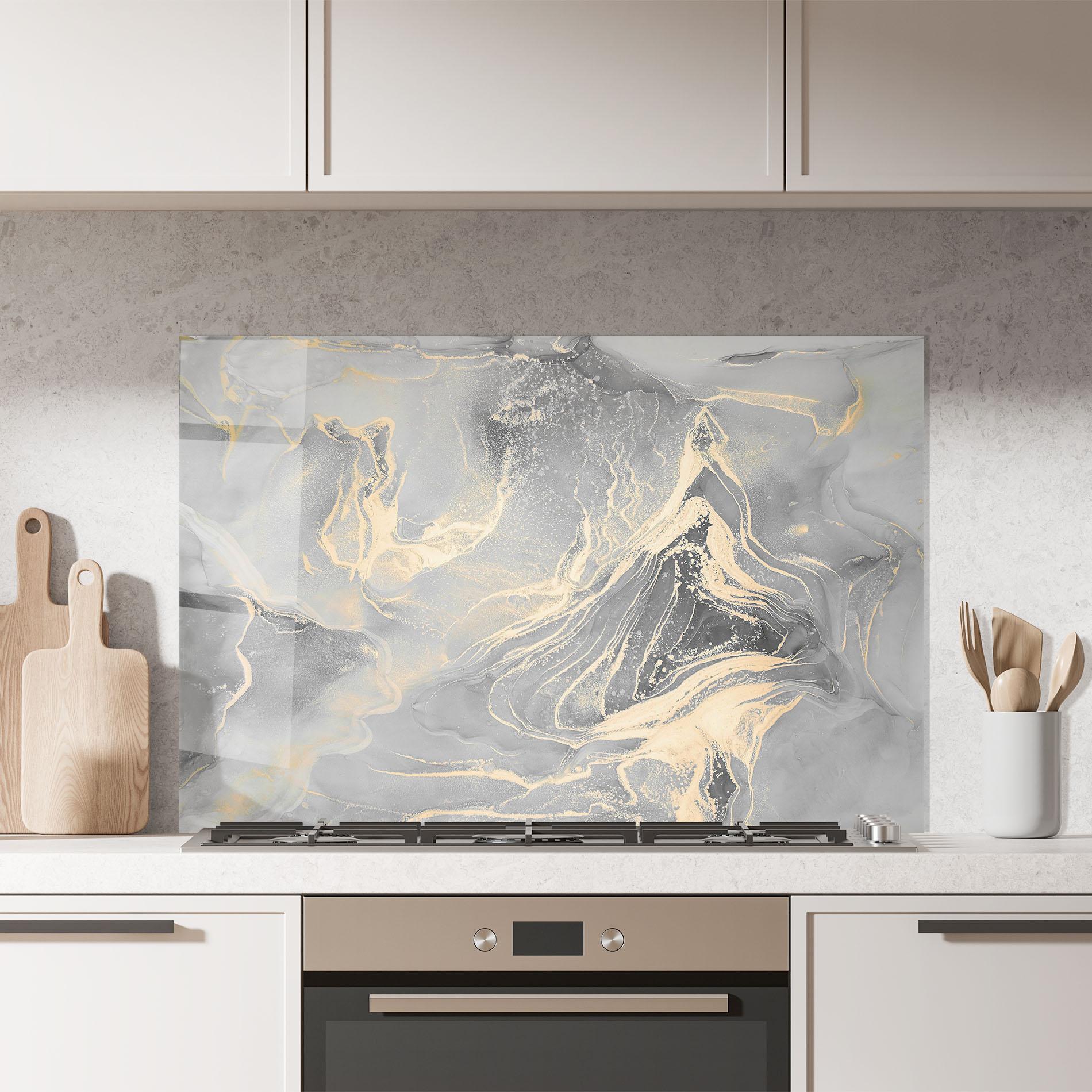 Panou Sticla Bucatarie Abstract Illusion mockup 7