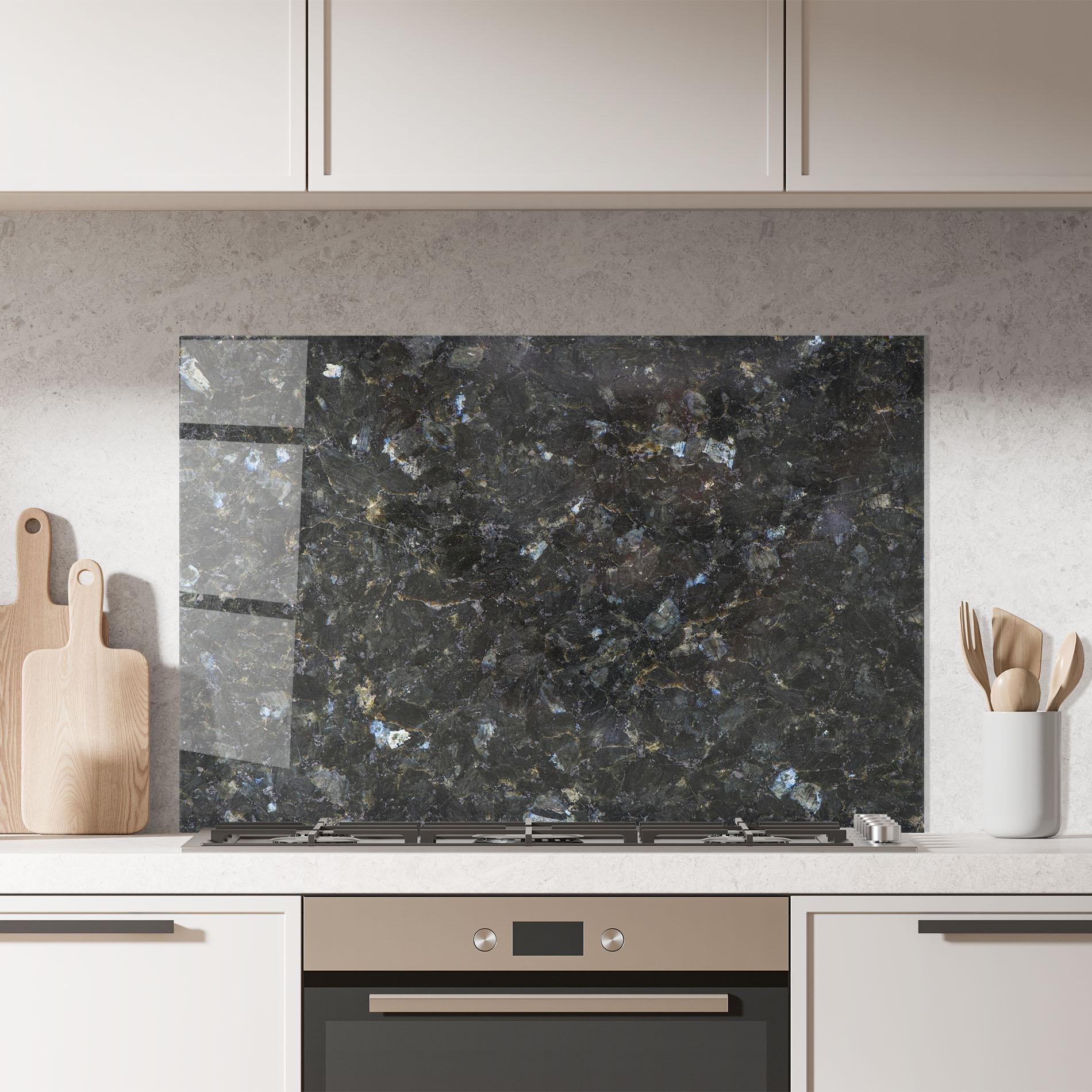 Panou Sticla Bucatarie Dark Grey Marble mockup 7