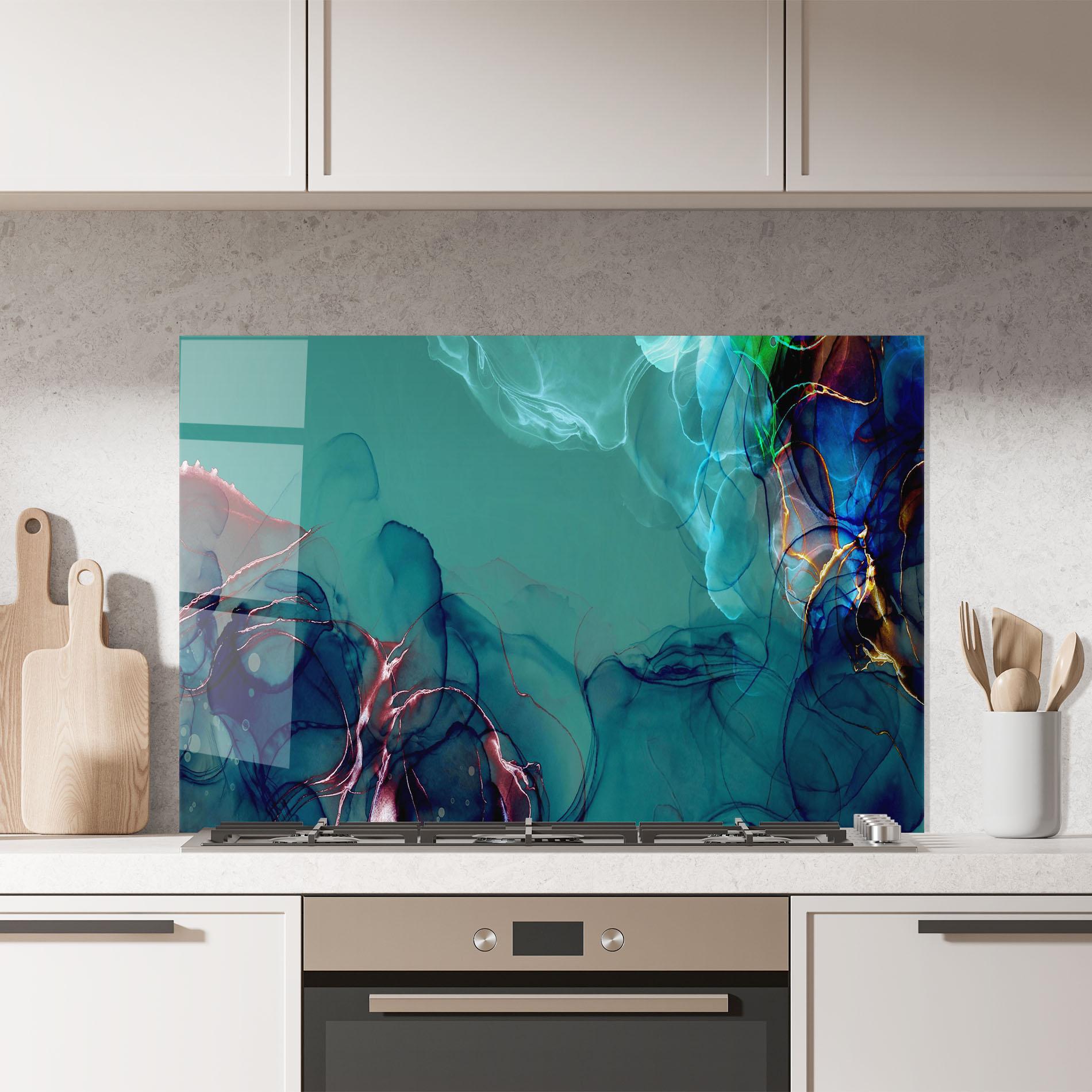 Panou Sticla Bucatarie Darkish Abstract mockup 7