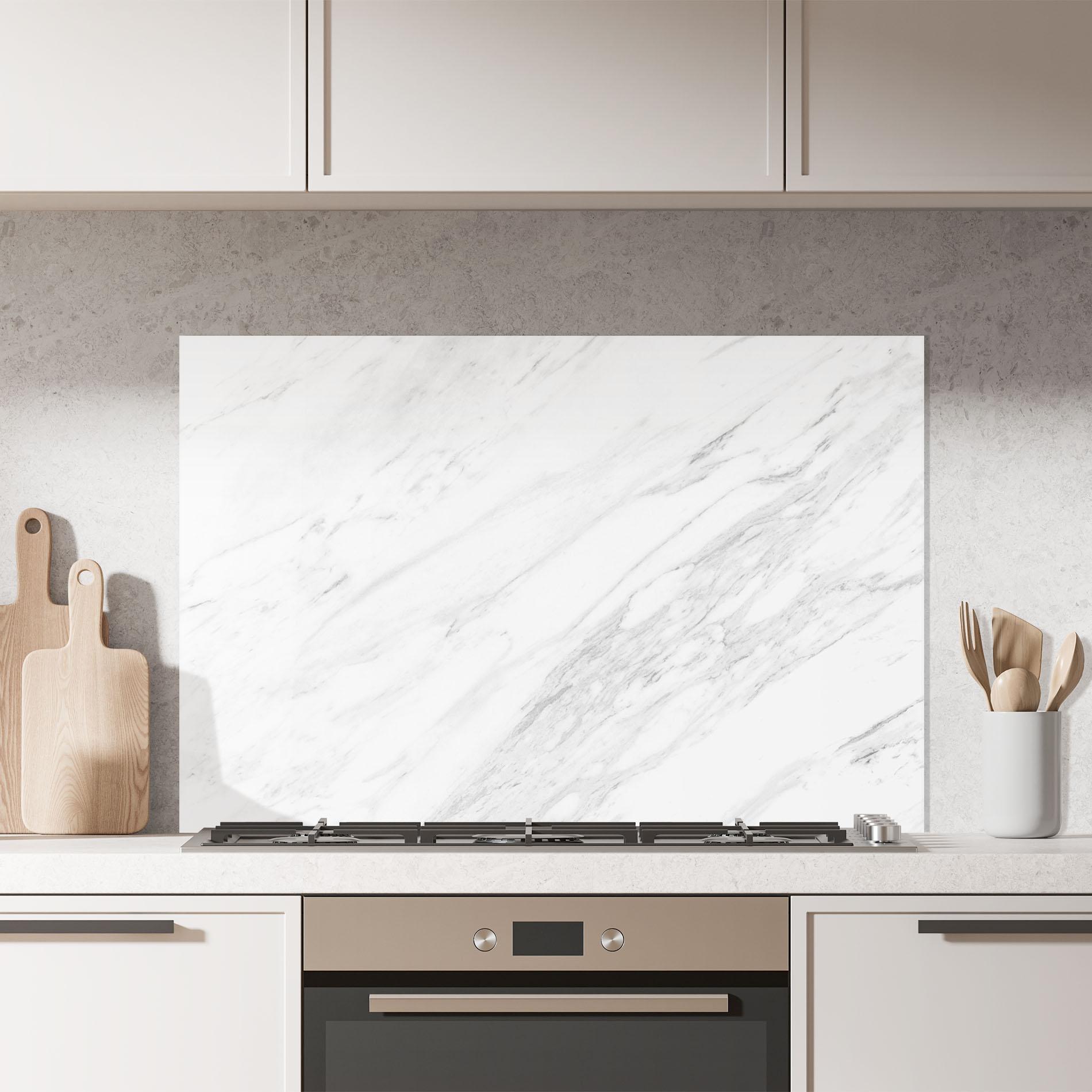 Panou Sticla Bucatarie Light Grey Marble mockup 7