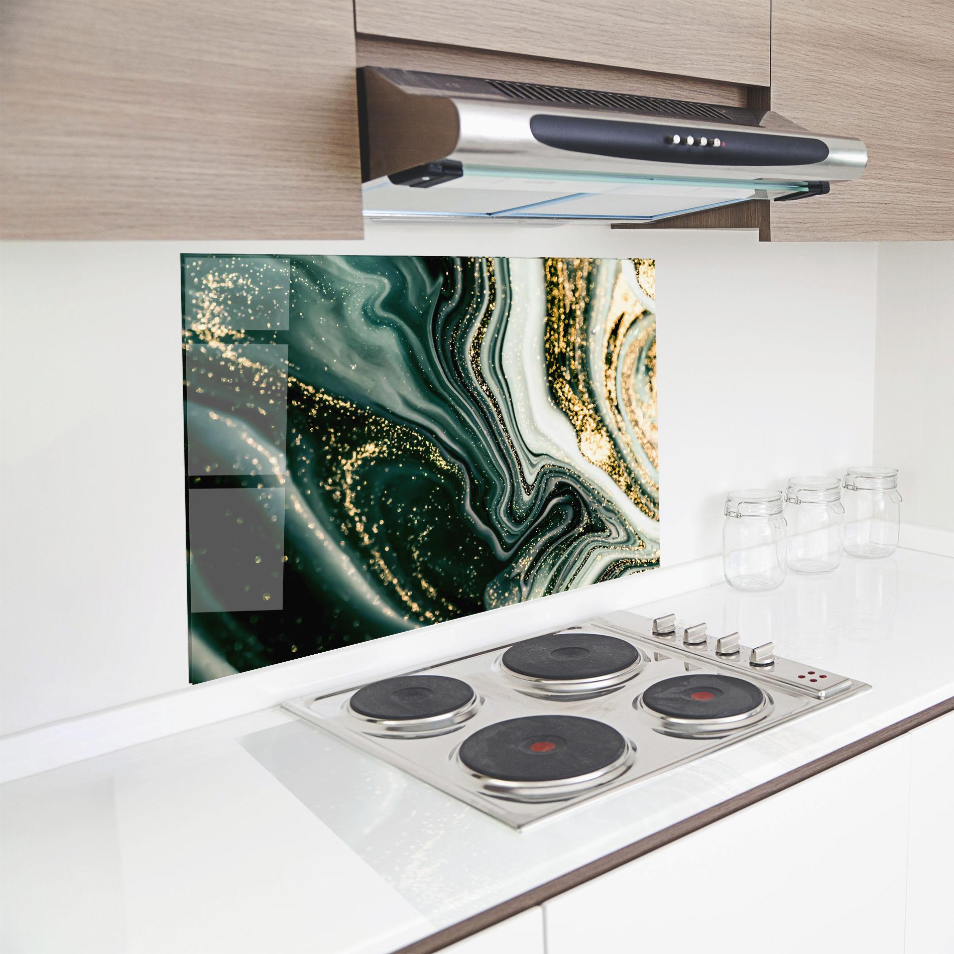 Panou Sticla Bucatarie Abstract Shades mockup 8