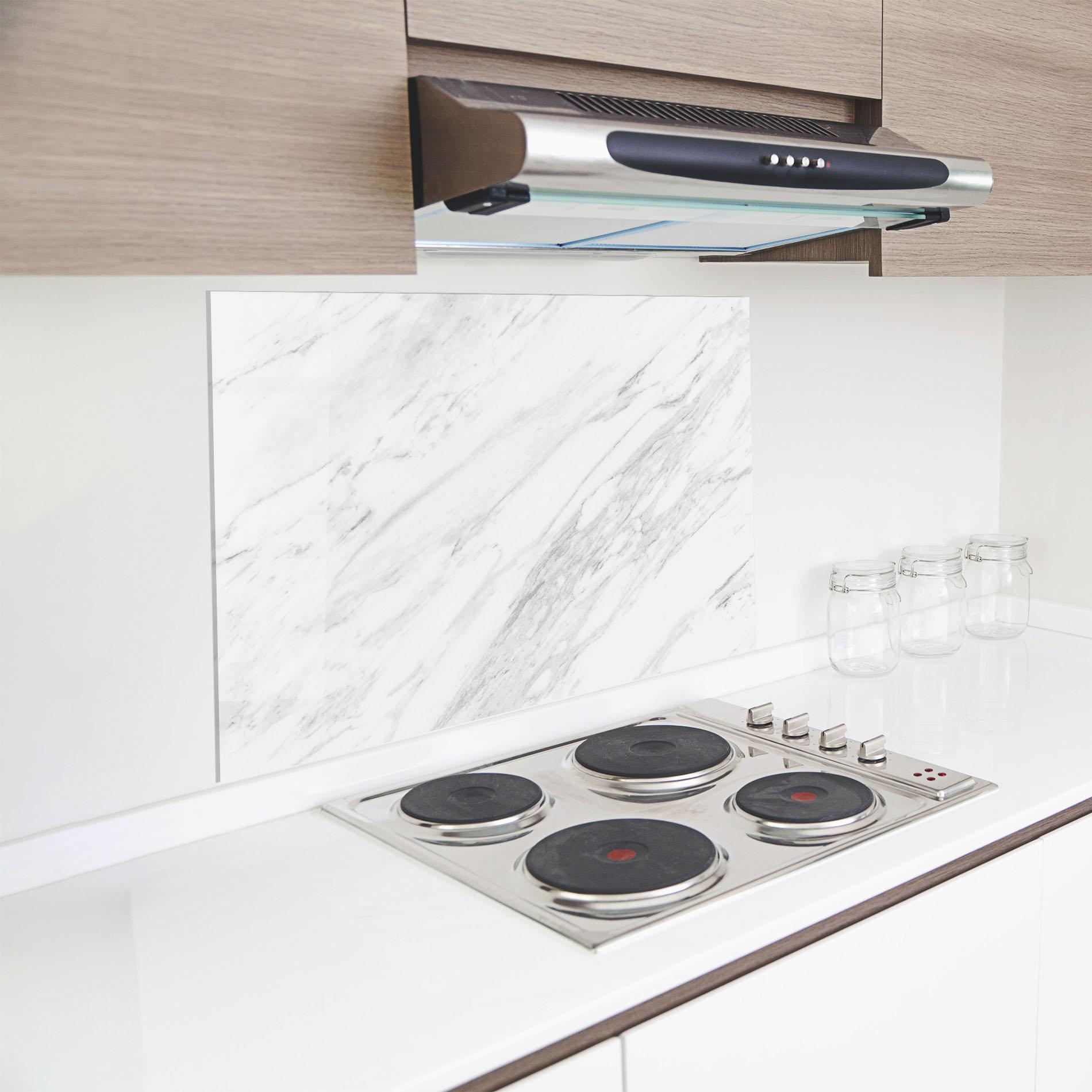 Panou Sticla Bucatarie Light Grey Marble mockup 8