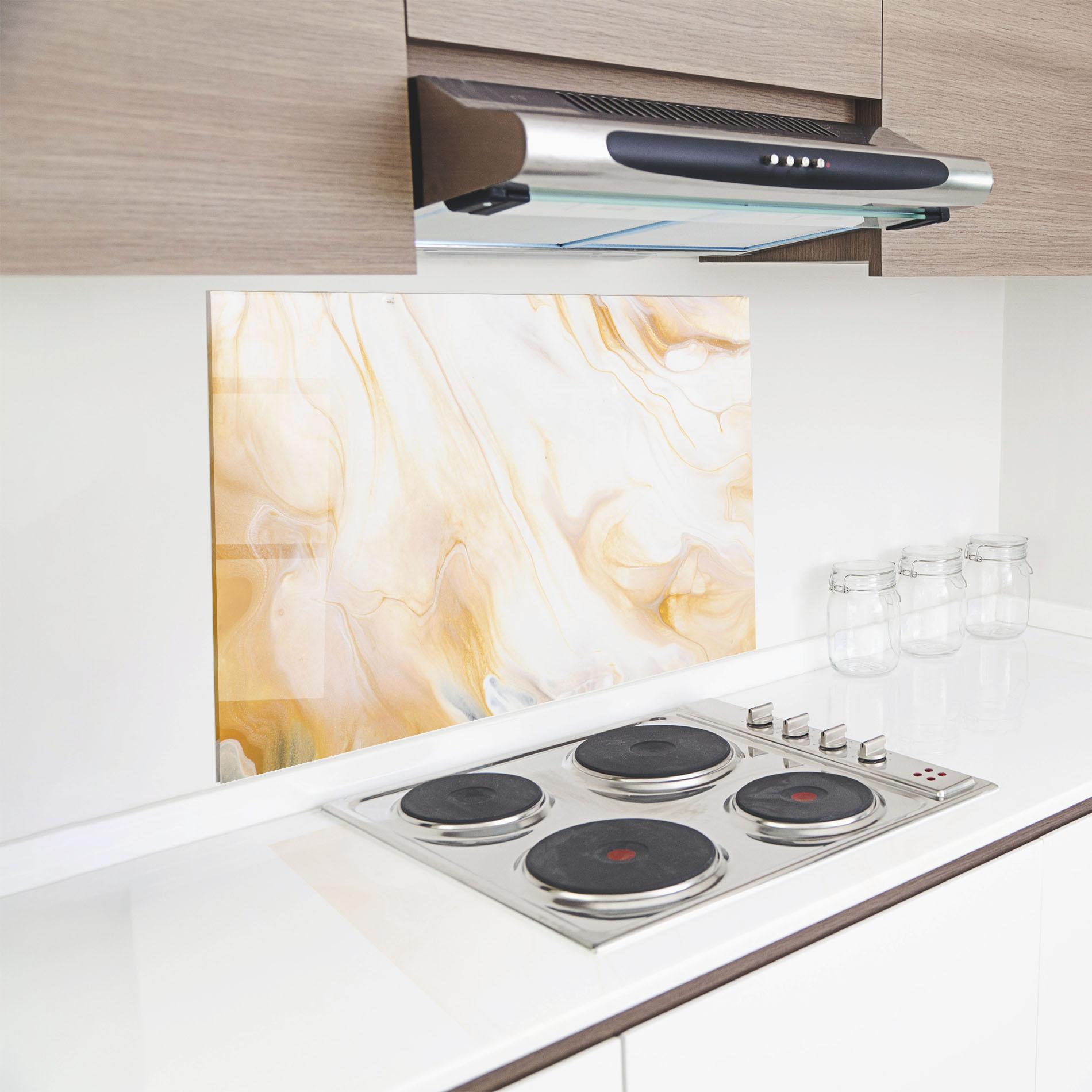Panou Sticla Bucatarie White Yellow Marble mockup 8