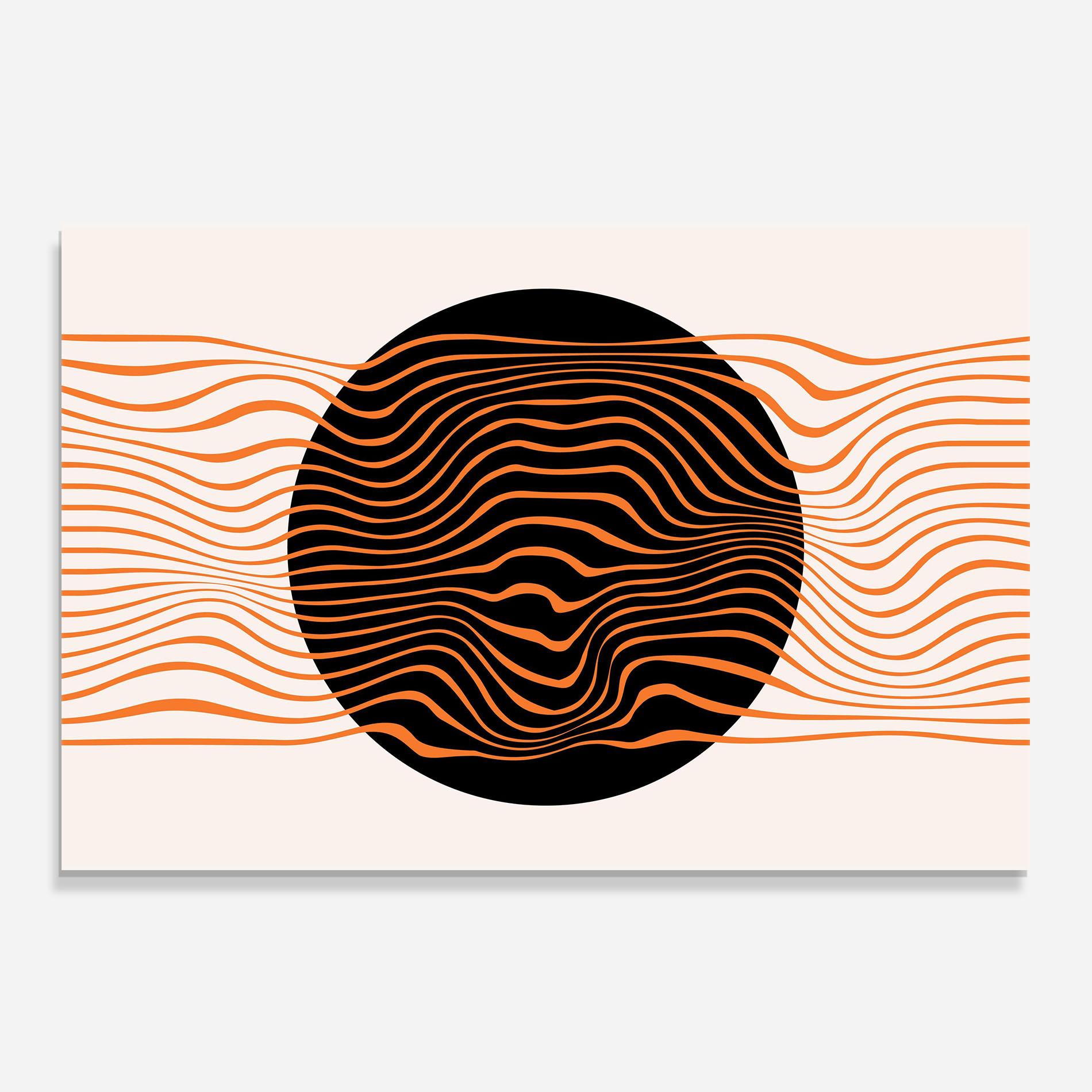 Panou Sticla Bucatarie Black Circle mockup 0