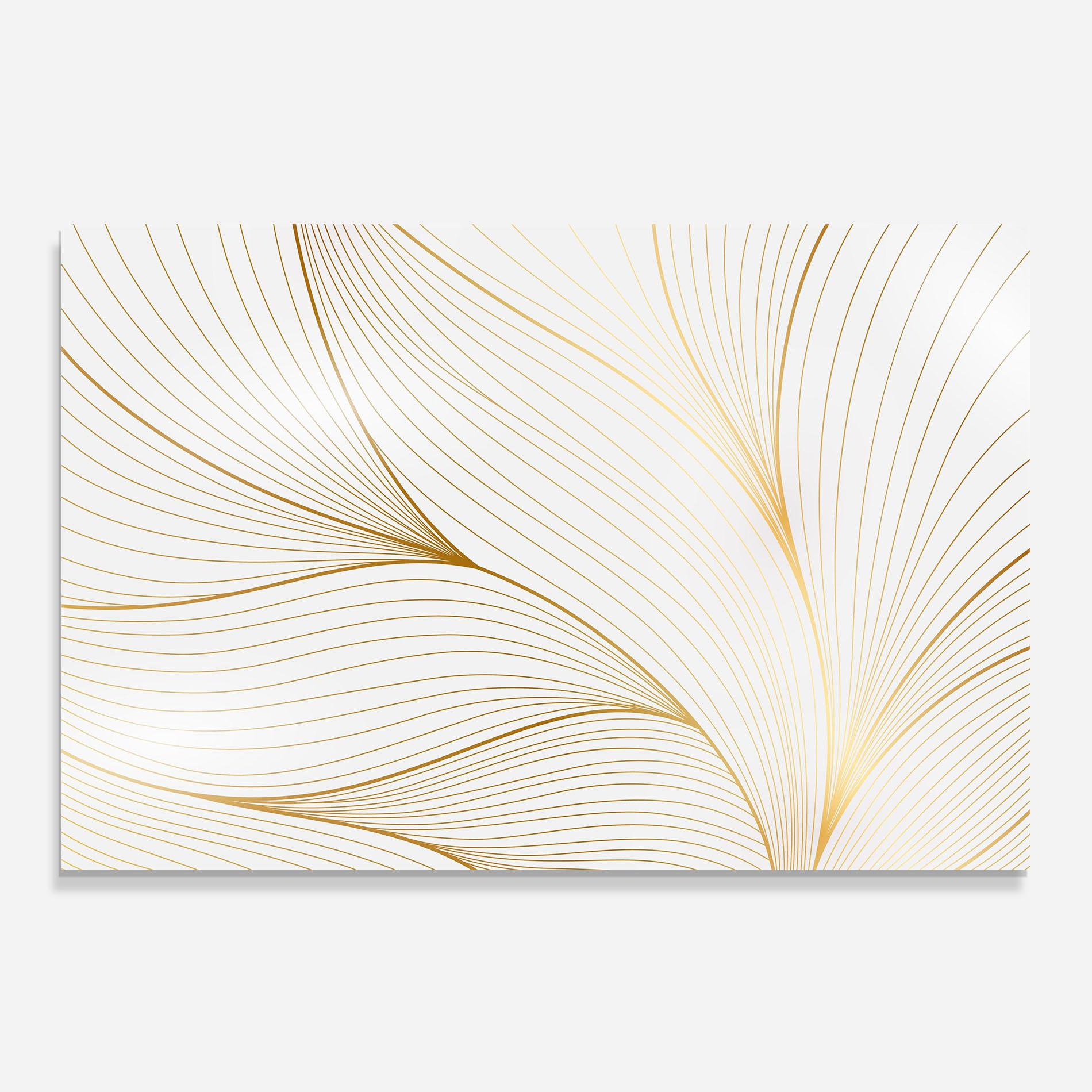Panou Sticla Bucatarie Gold Wave mockup 0