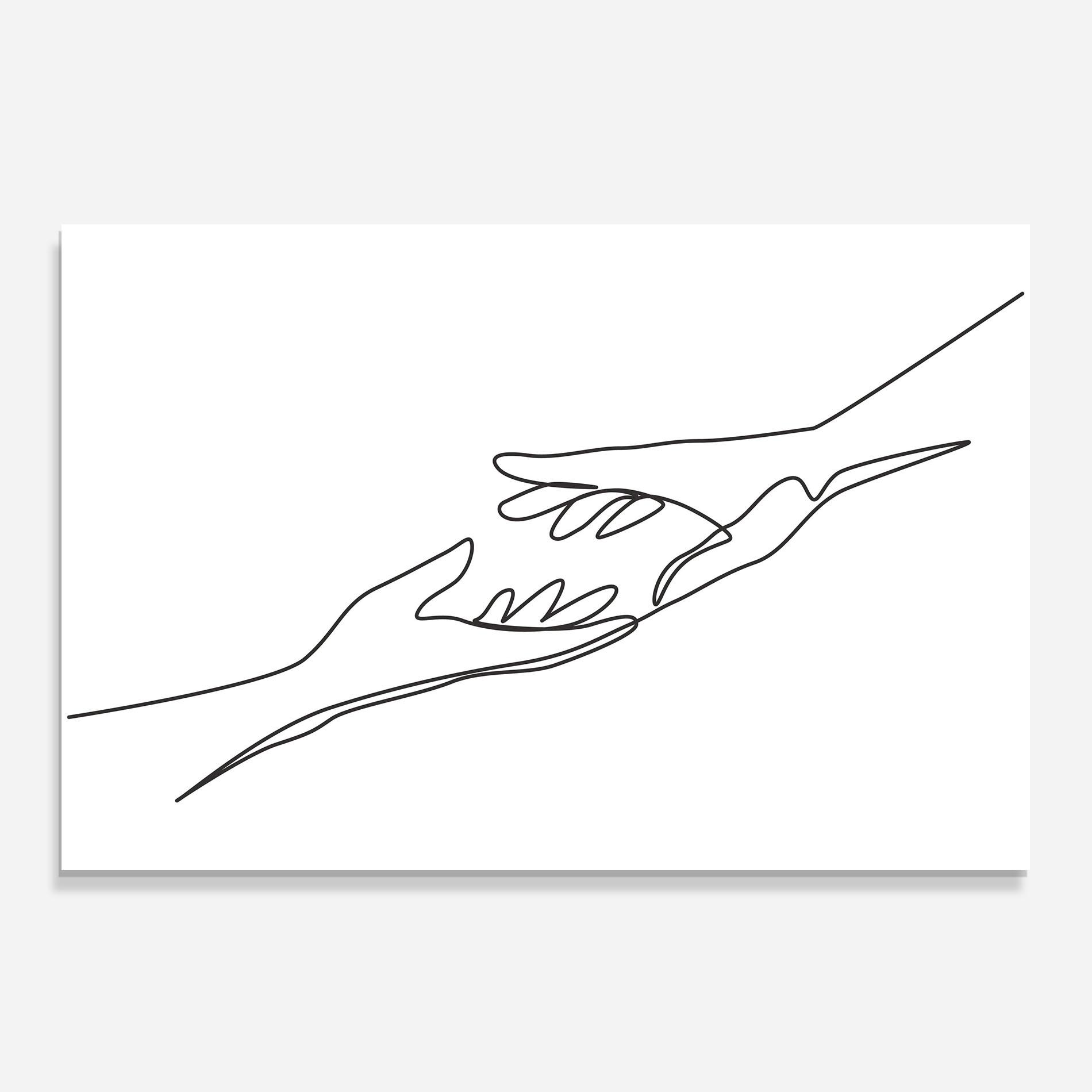 Panou Sticla Bucatarie Hands Reaching mockup 0