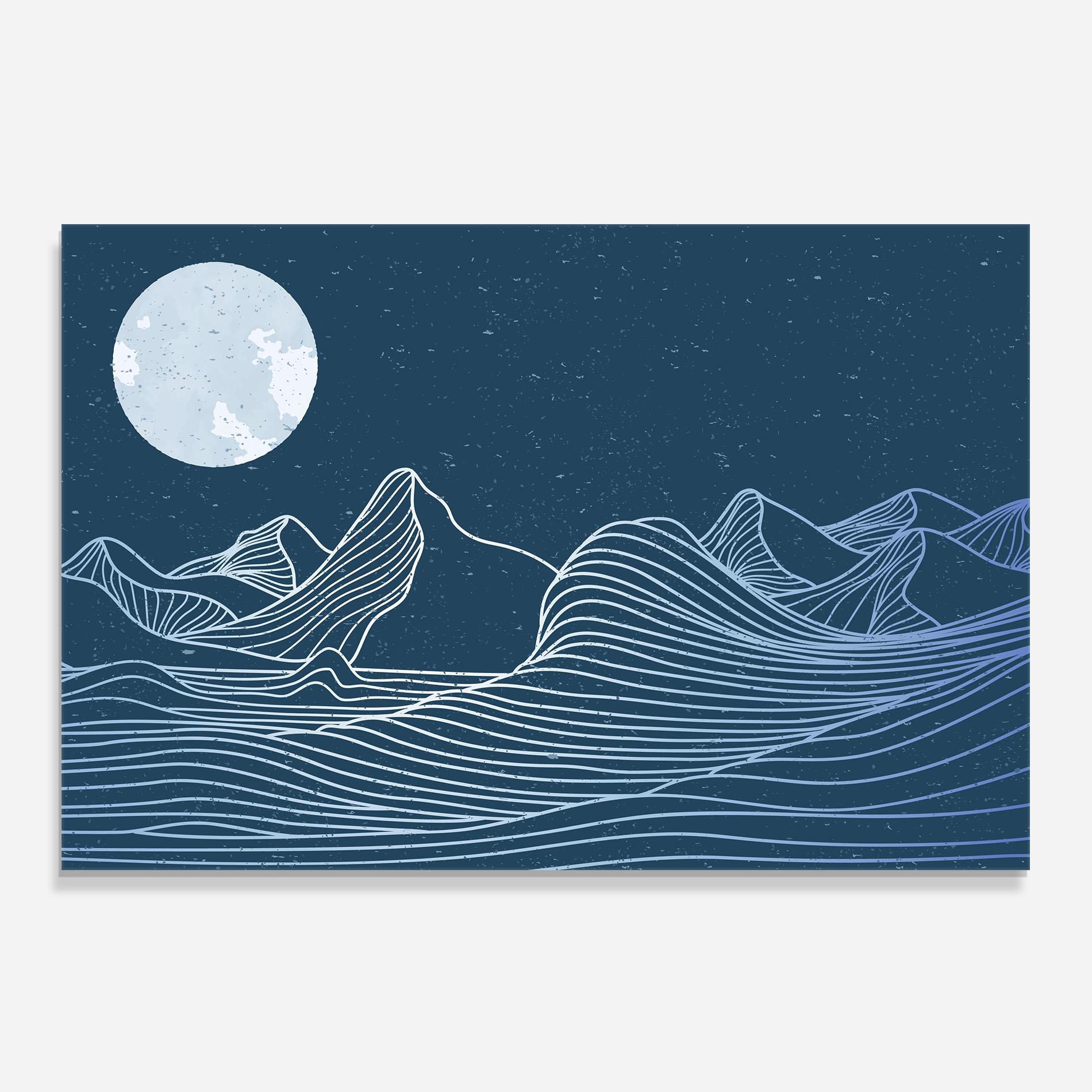 Panou Sticla Bucatarie Ocean Blue Wave mockup 0
