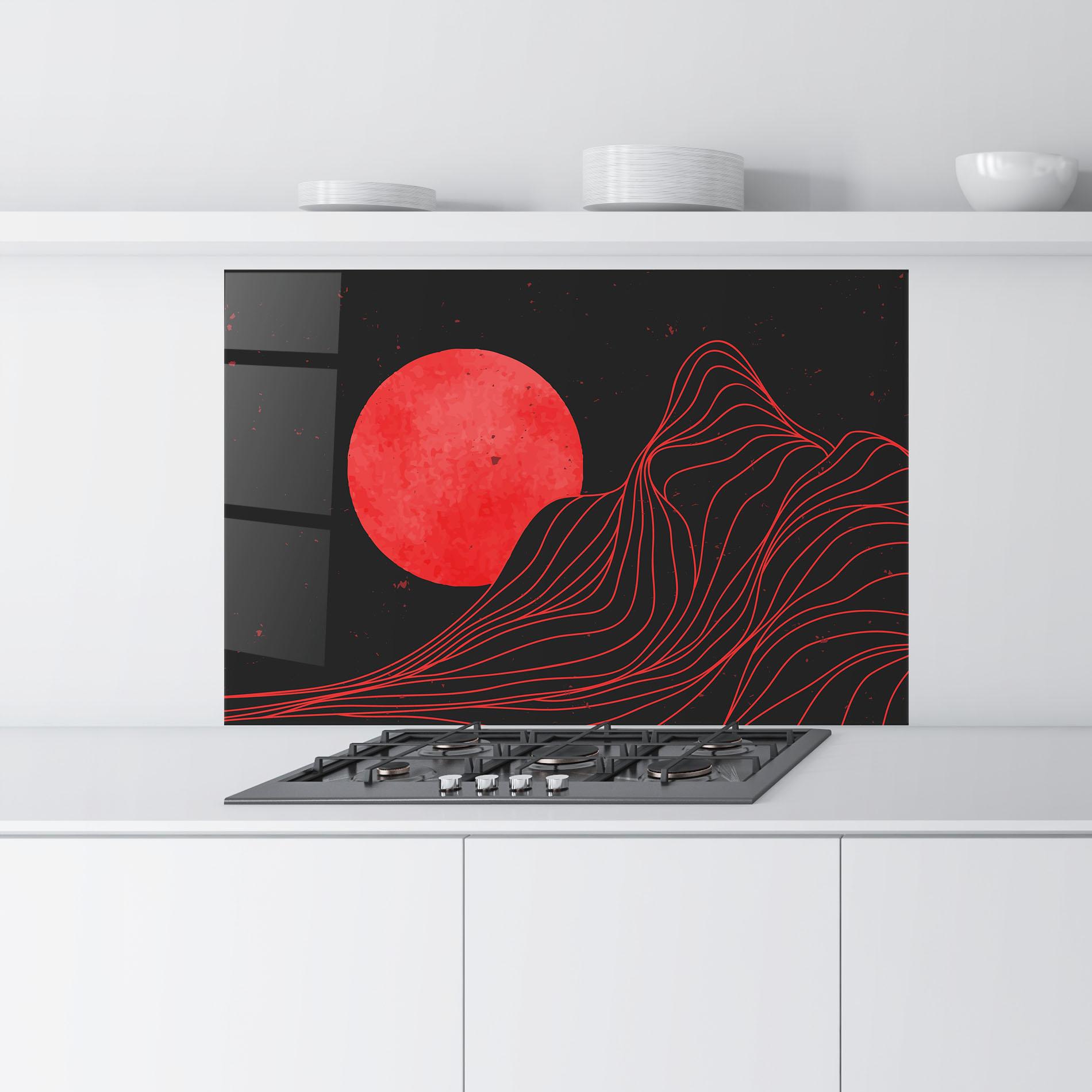 Panou Sticla Bucatarie Bloody Moon mockup 9