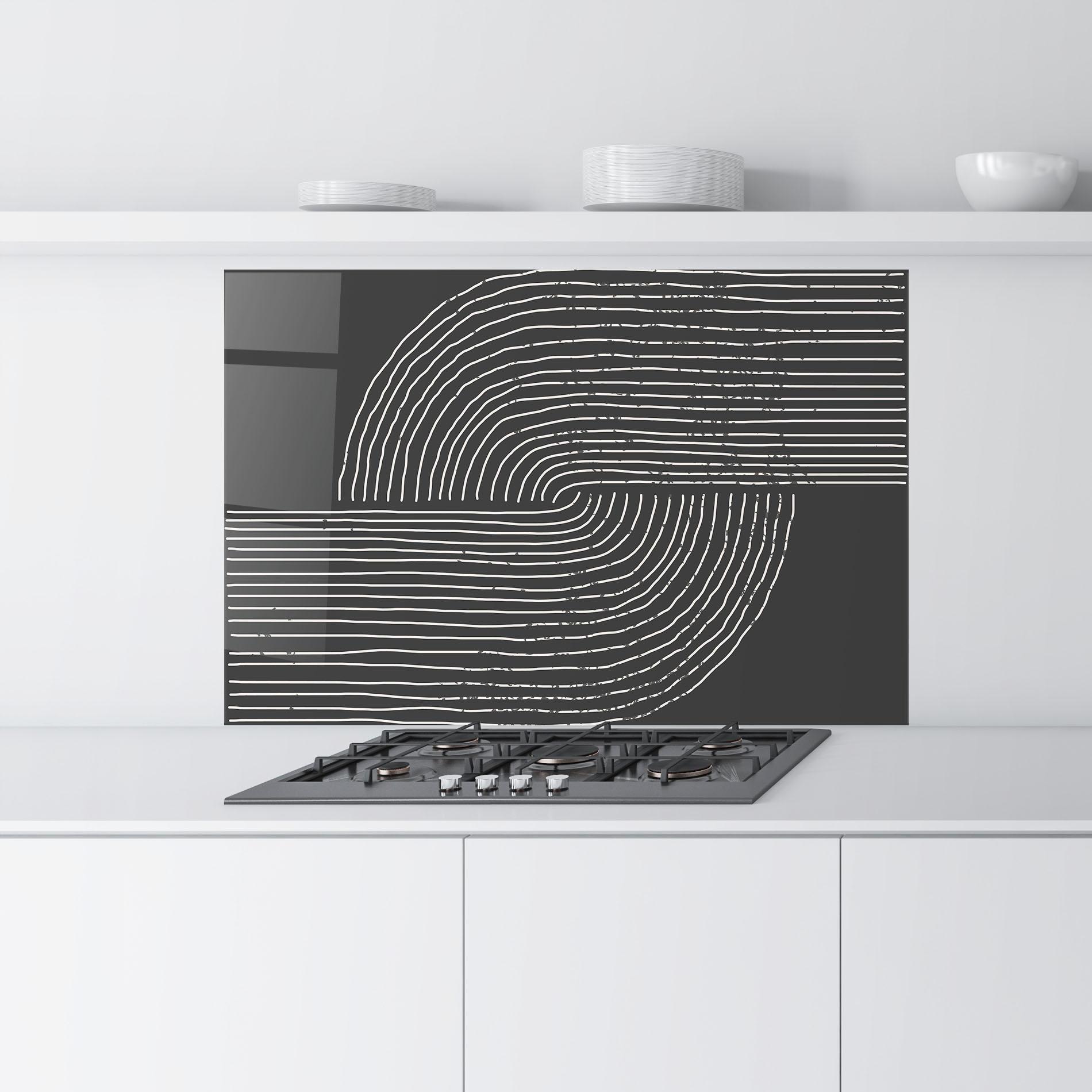 Panou Sticla Bucatarie Minimalist Circle mockup 9