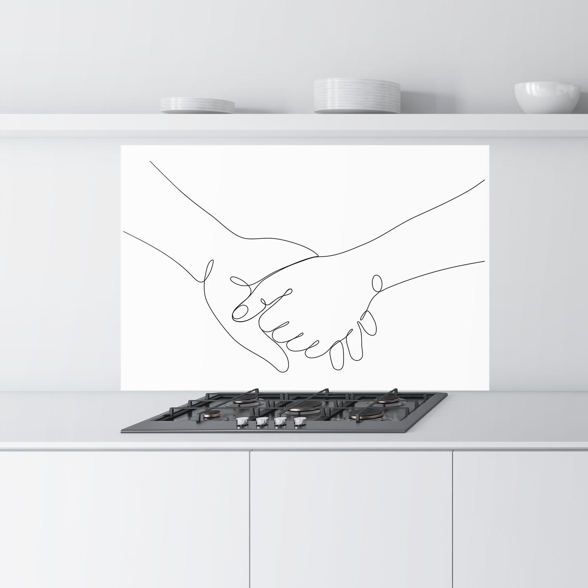 Panou Sticla Bucatarie Minimalistic Hands mockup 9