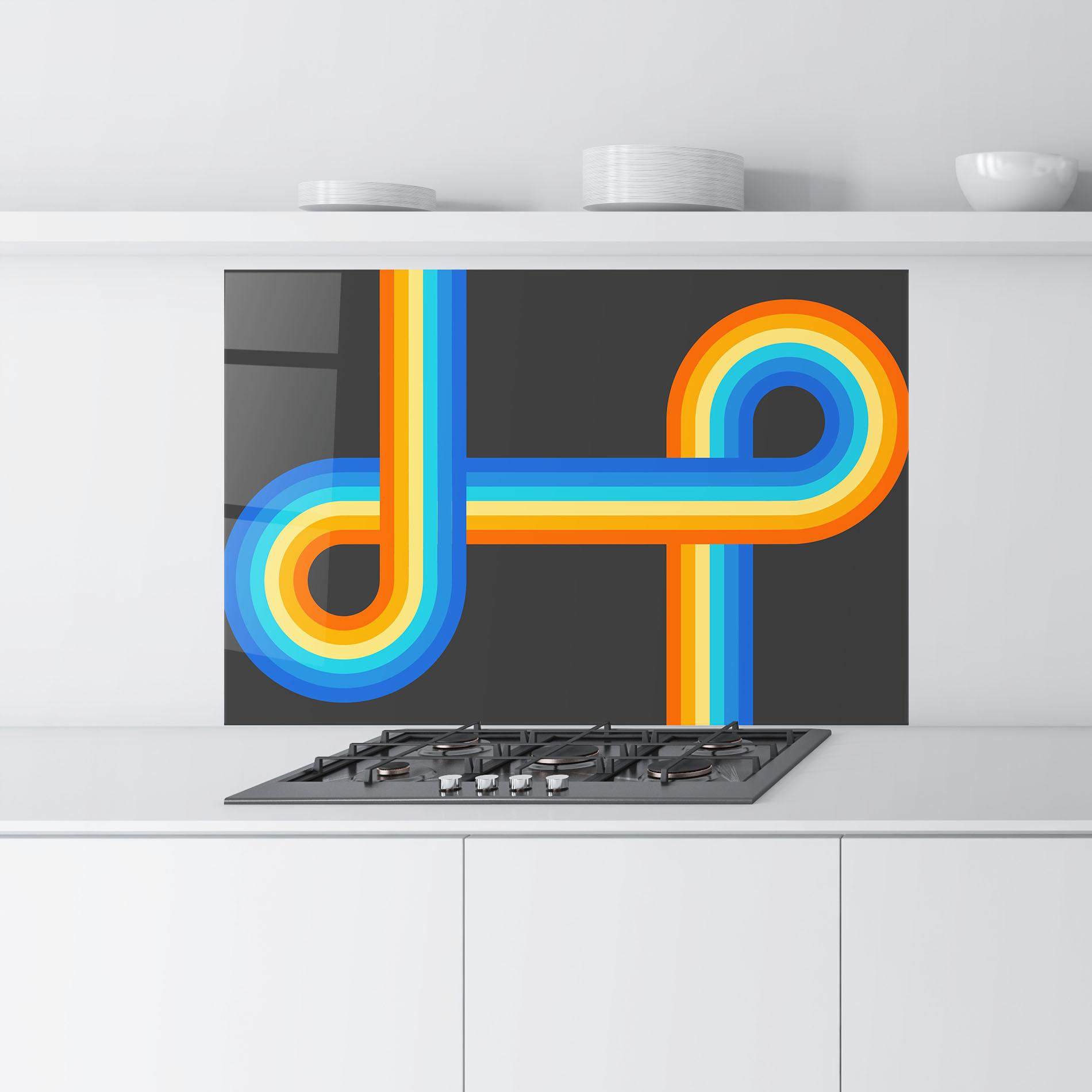 Panou Sticla Bucatarie Vintage Ranbow mockup 9