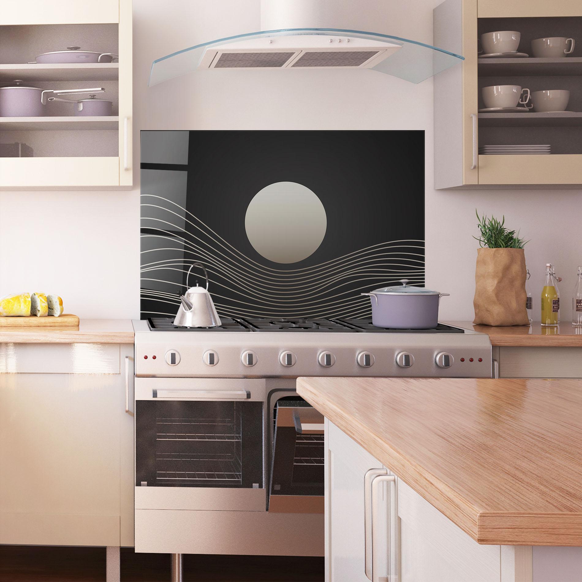 Panou Sticla Bucatarie Grey Moon mockup 1