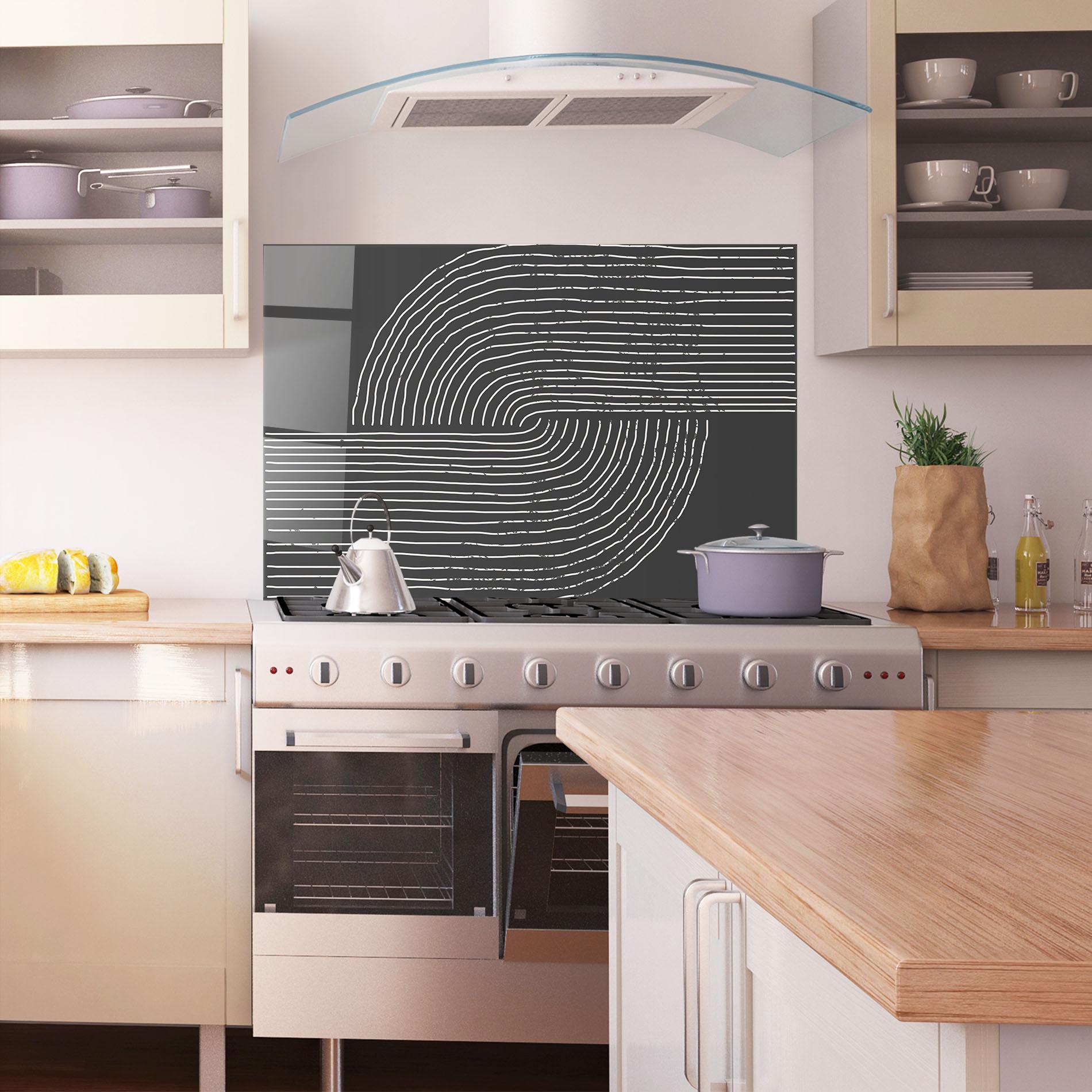 Panou Sticla Bucatarie Minimalist Circle mockup 1