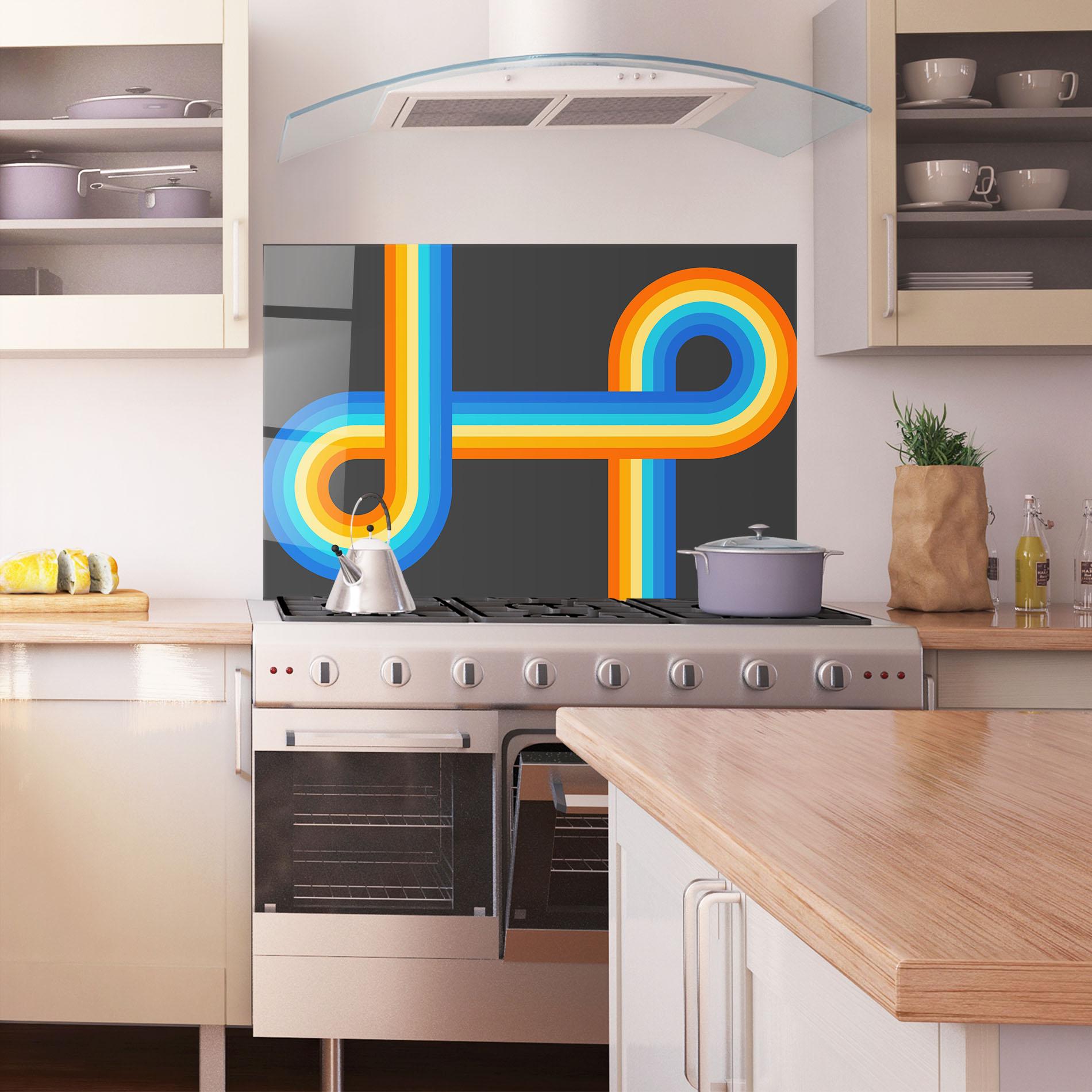 Panou Sticla Bucatarie Vintage Ranbow mockup 1