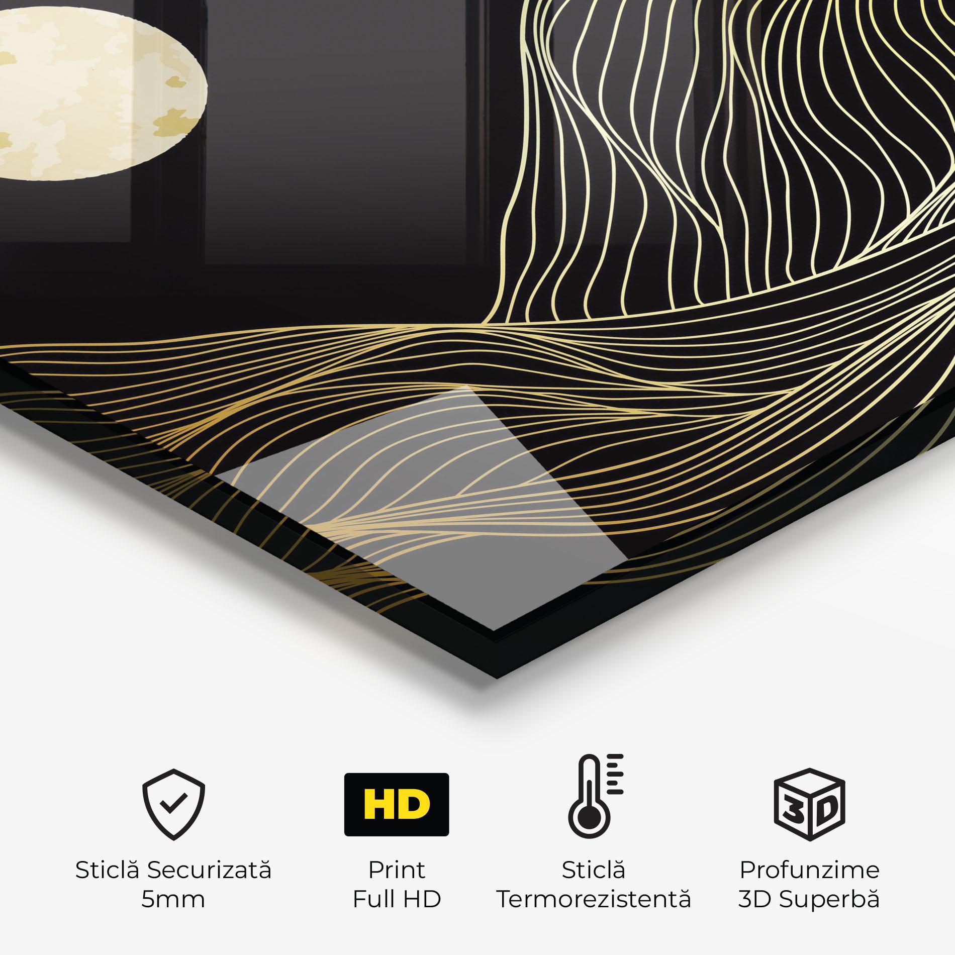 Panou Sticla Bucatarie Gold Moon mockup 2