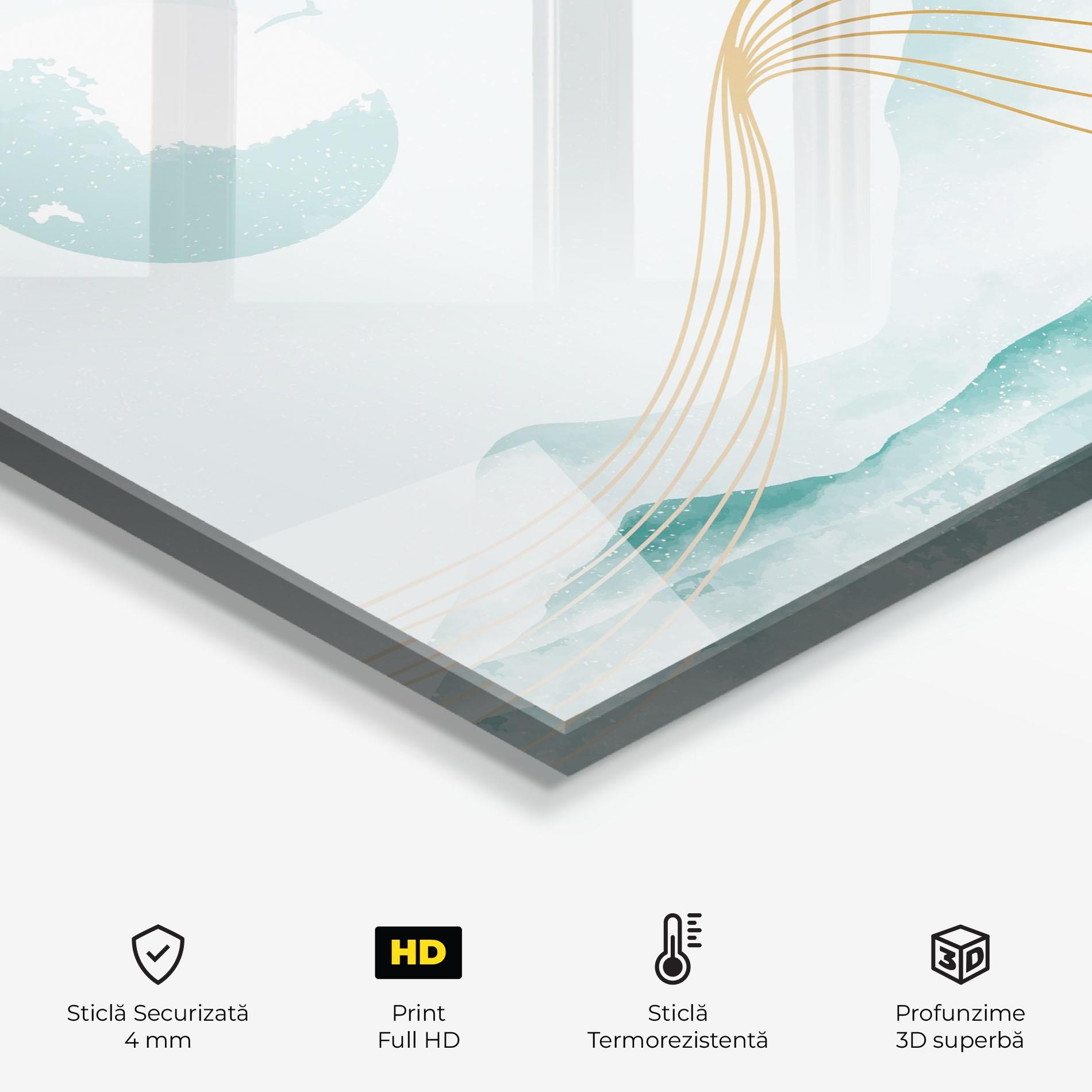 Panou Sticla Bucatarie Gold Line Mountain mockup 2