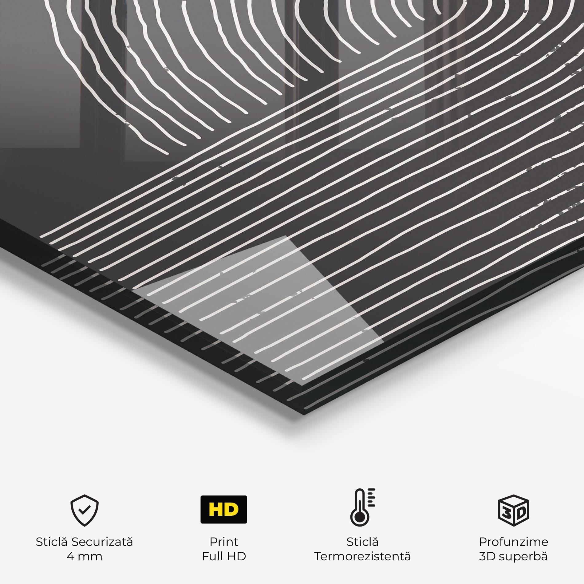 Panou Sticla Bucatarie Minimalist Circle mockup 2