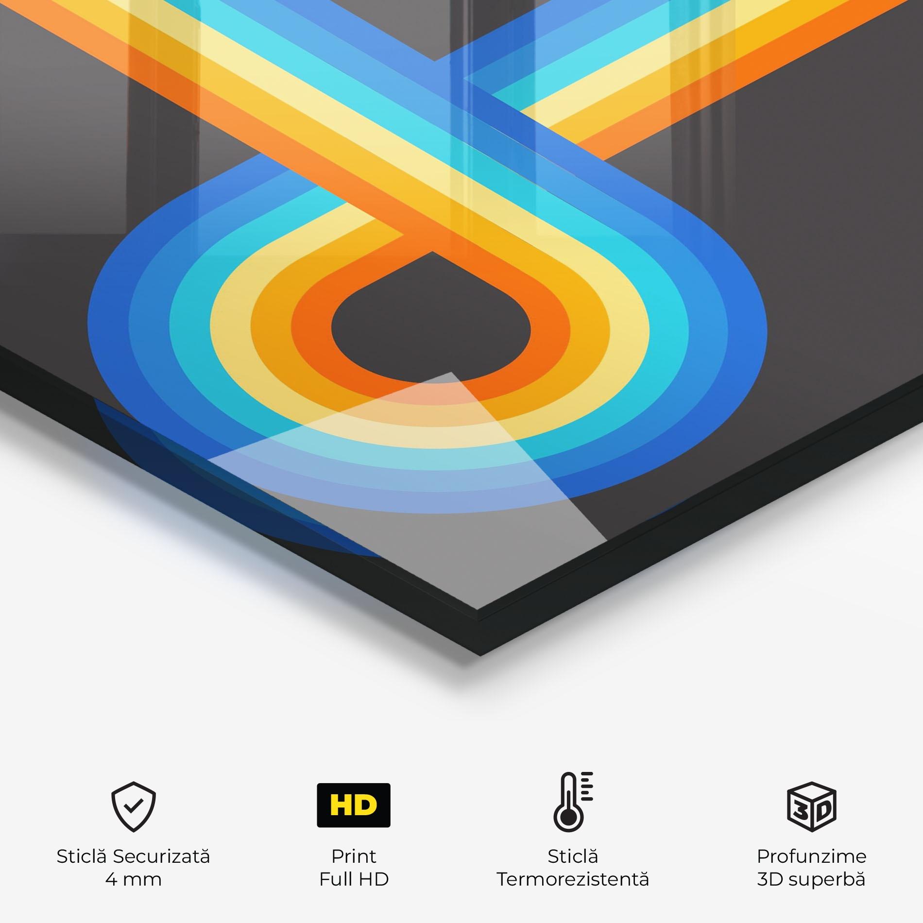 Panou Sticla Bucatarie Vintage Ranbow mockup 2