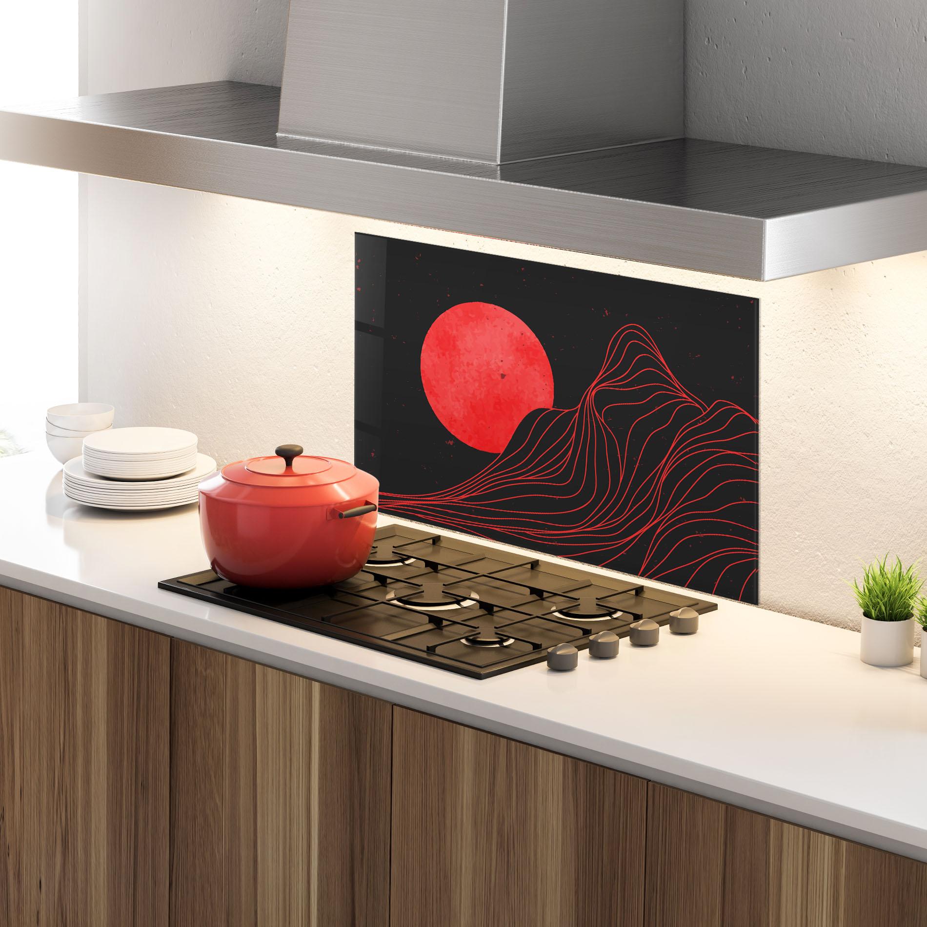 Panou Sticla Bucatarie Bloody Moon mockup 4