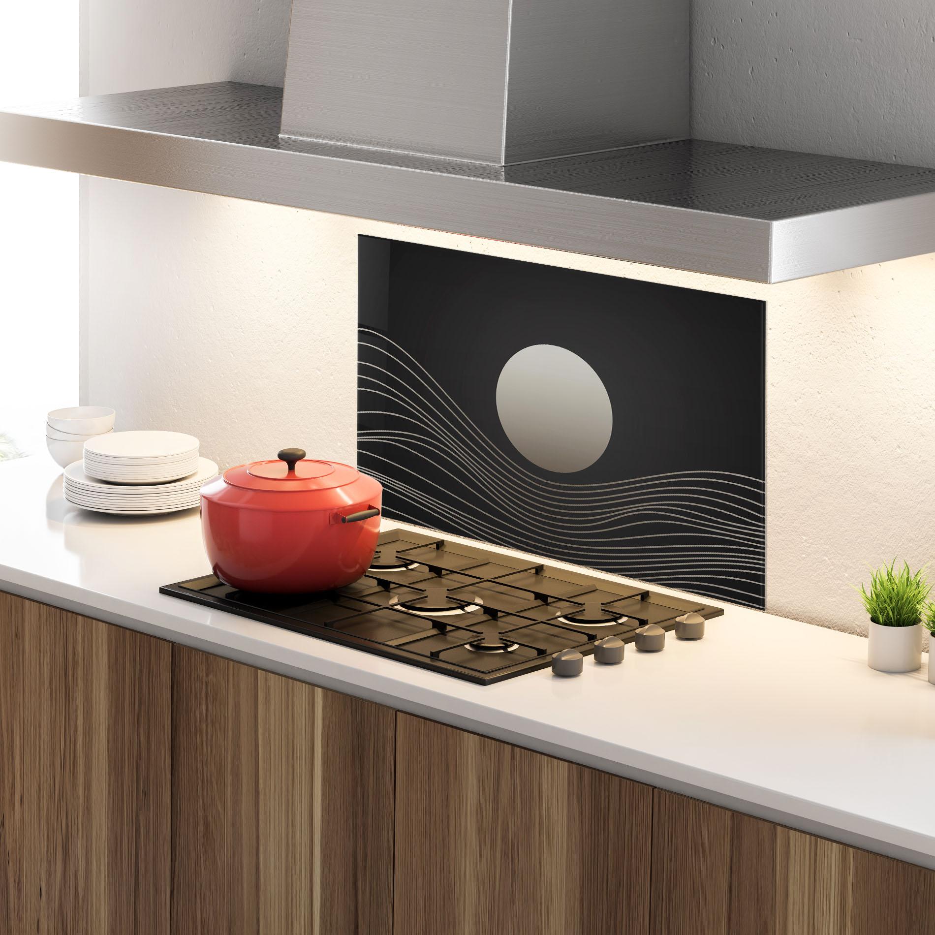 Panou Sticla Bucatarie Grey Moon mockup 4