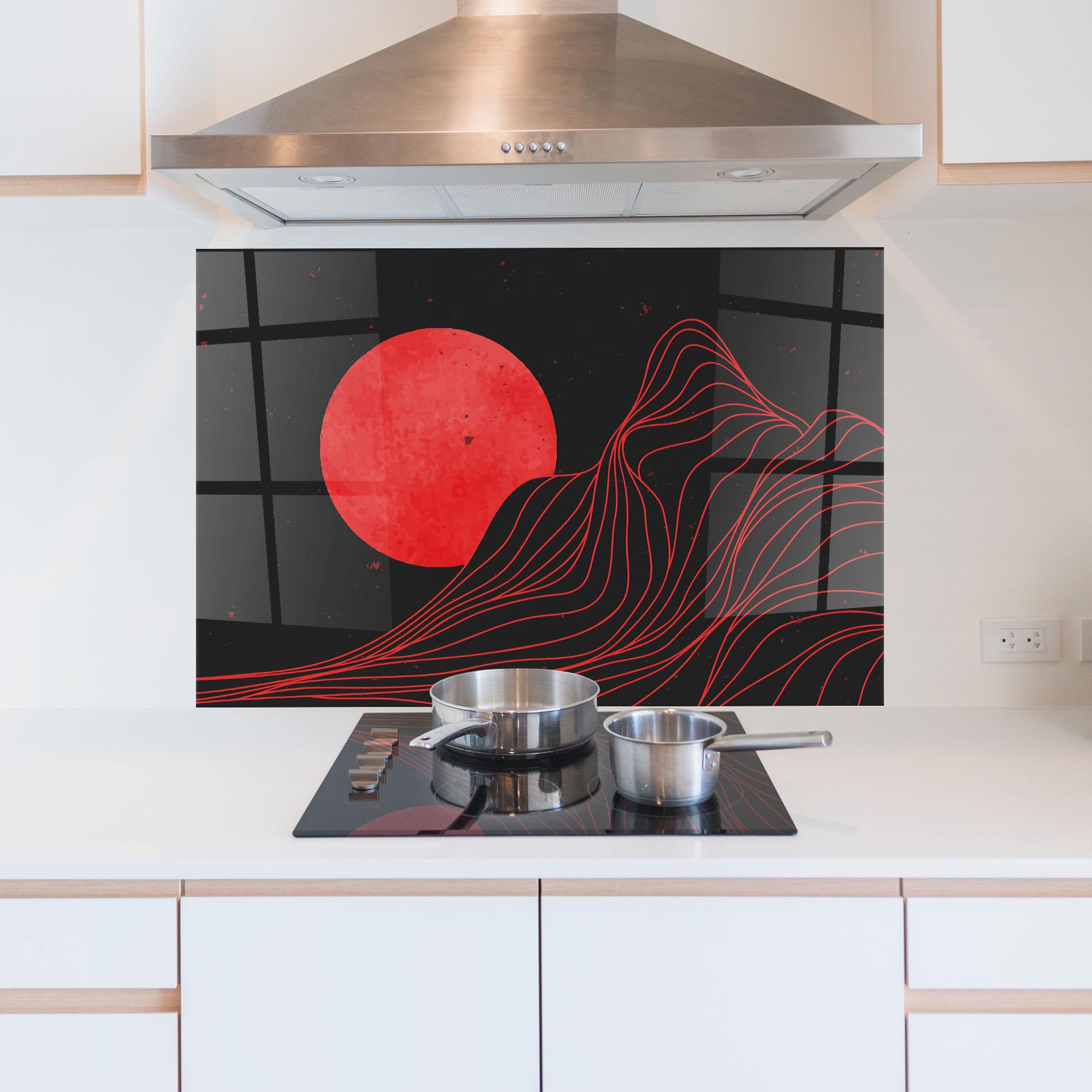 Panou Sticla Bucatarie Bloody Moon mockup 5