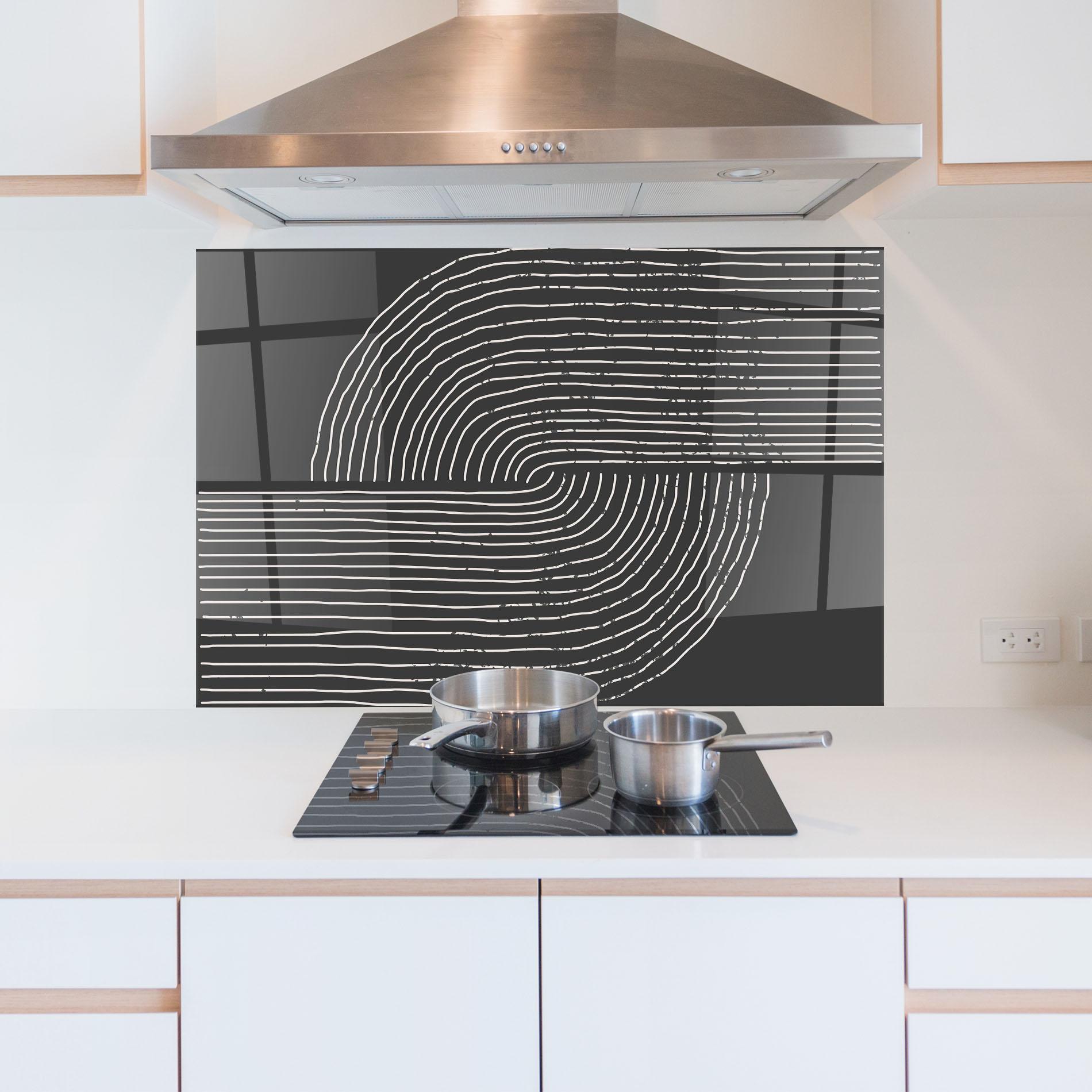 Panou Sticla Bucatarie Minimalist Circle mockup 5