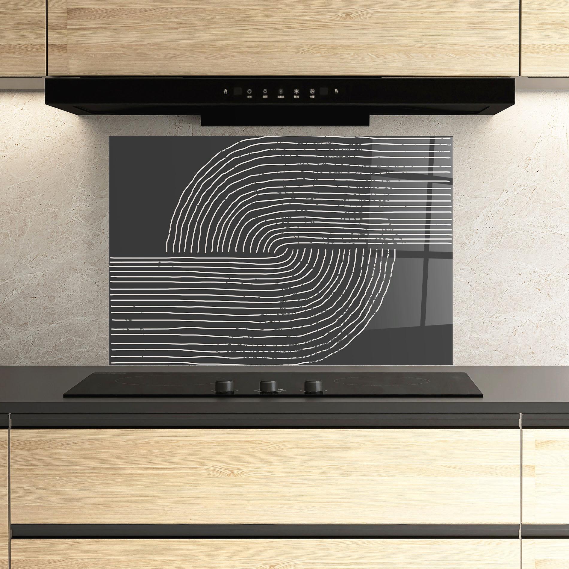 Panou Sticla Bucatarie Minimalist Circle mockup 3