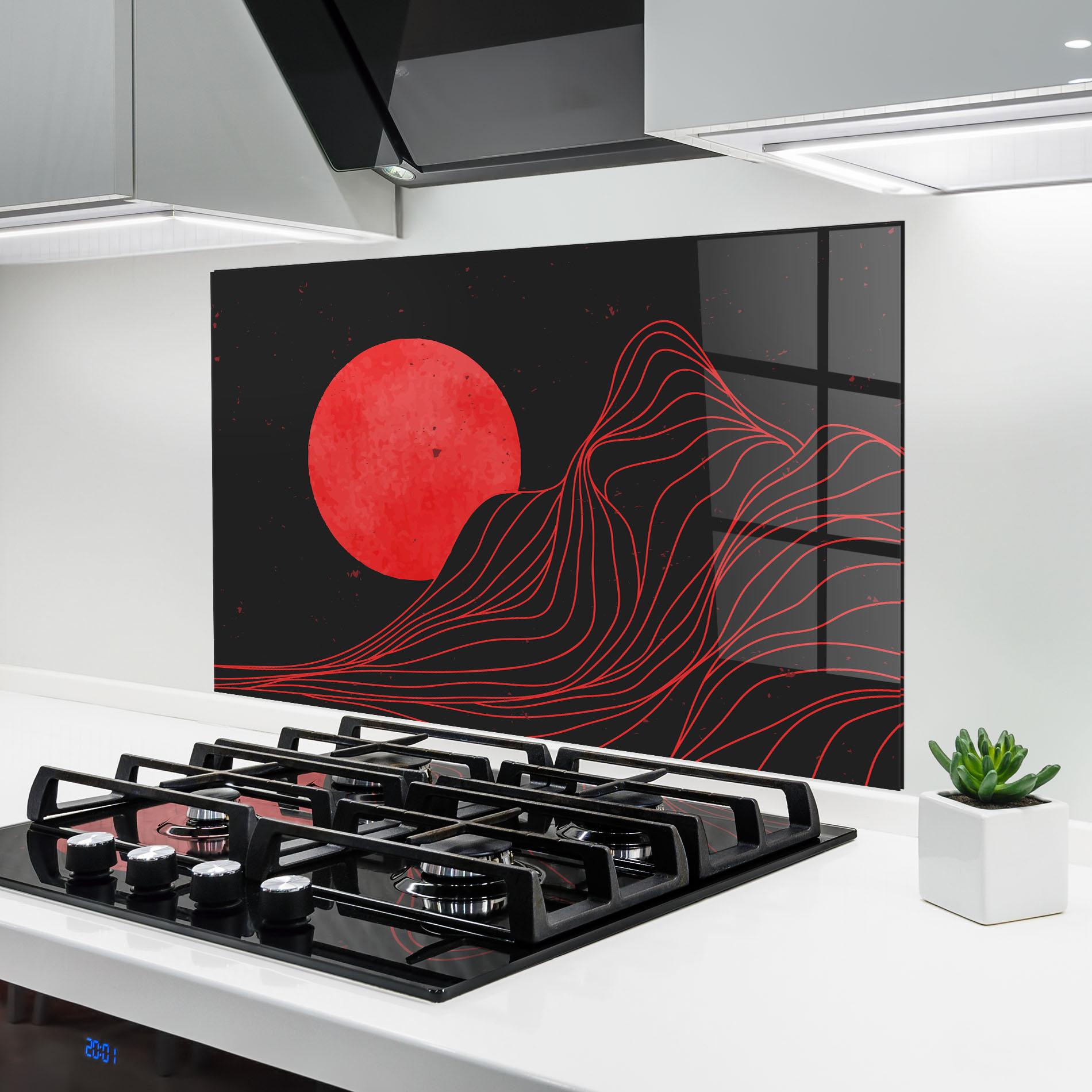 Panou Sticla Bucatarie Bloody Moon mockup 6