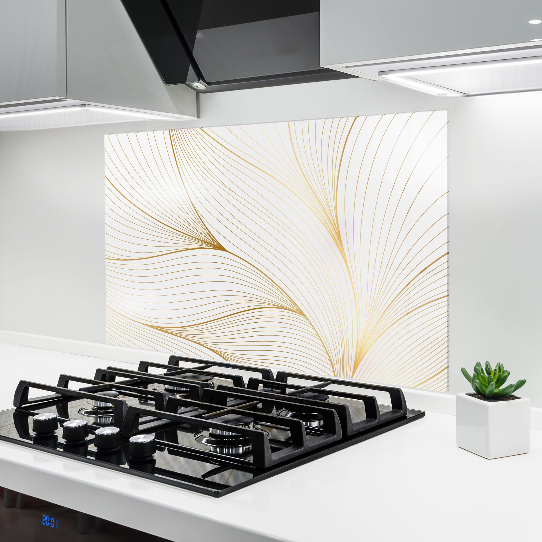 Panou Sticla Bucatarie Gold Wave mockup 6