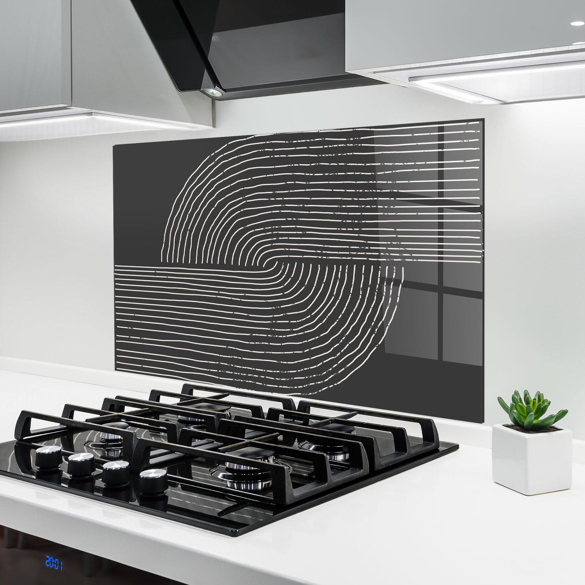 Panou Sticla Bucatarie Minimalist Circle mockup 6