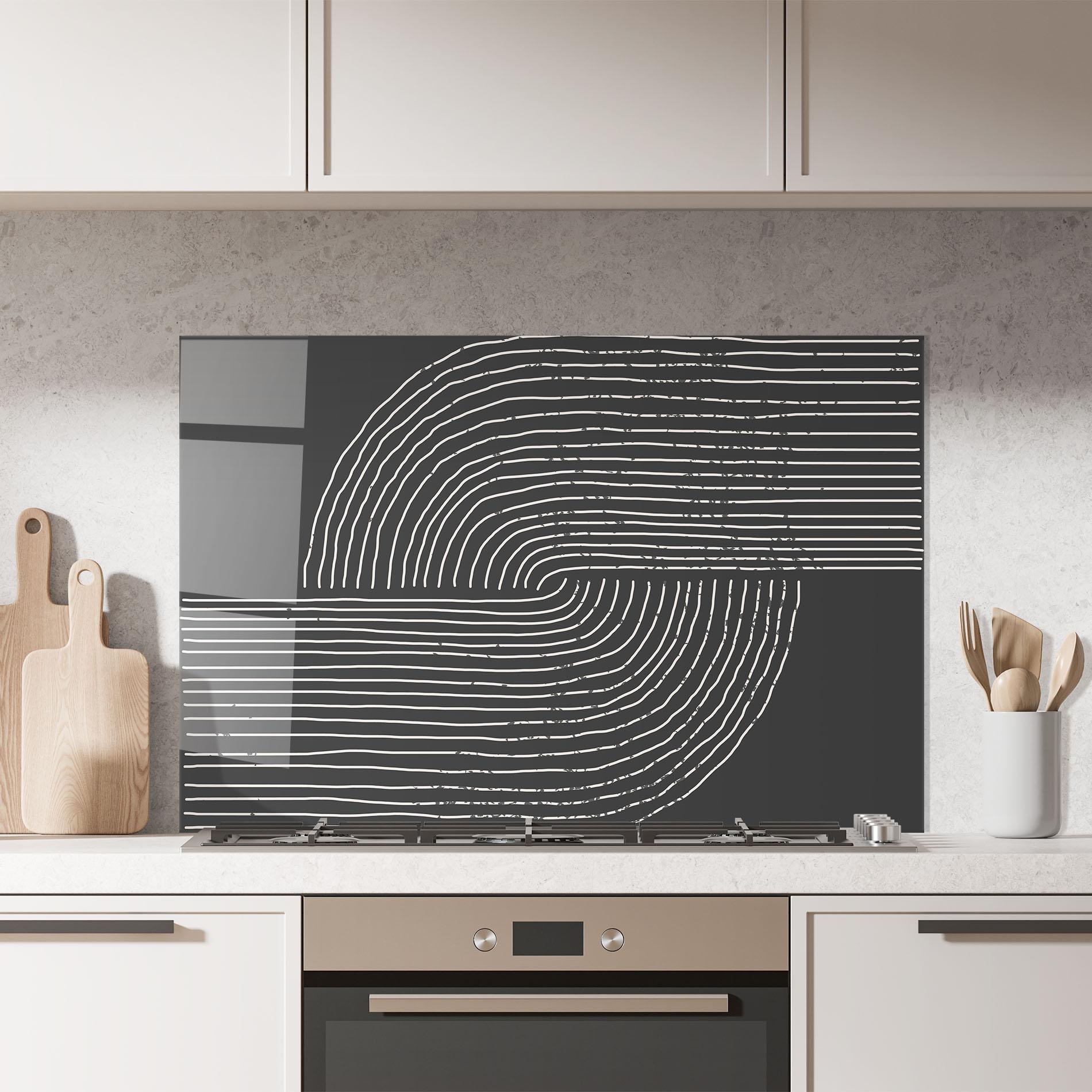 Panou Sticla Bucatarie Minimalist Circle mockup 7