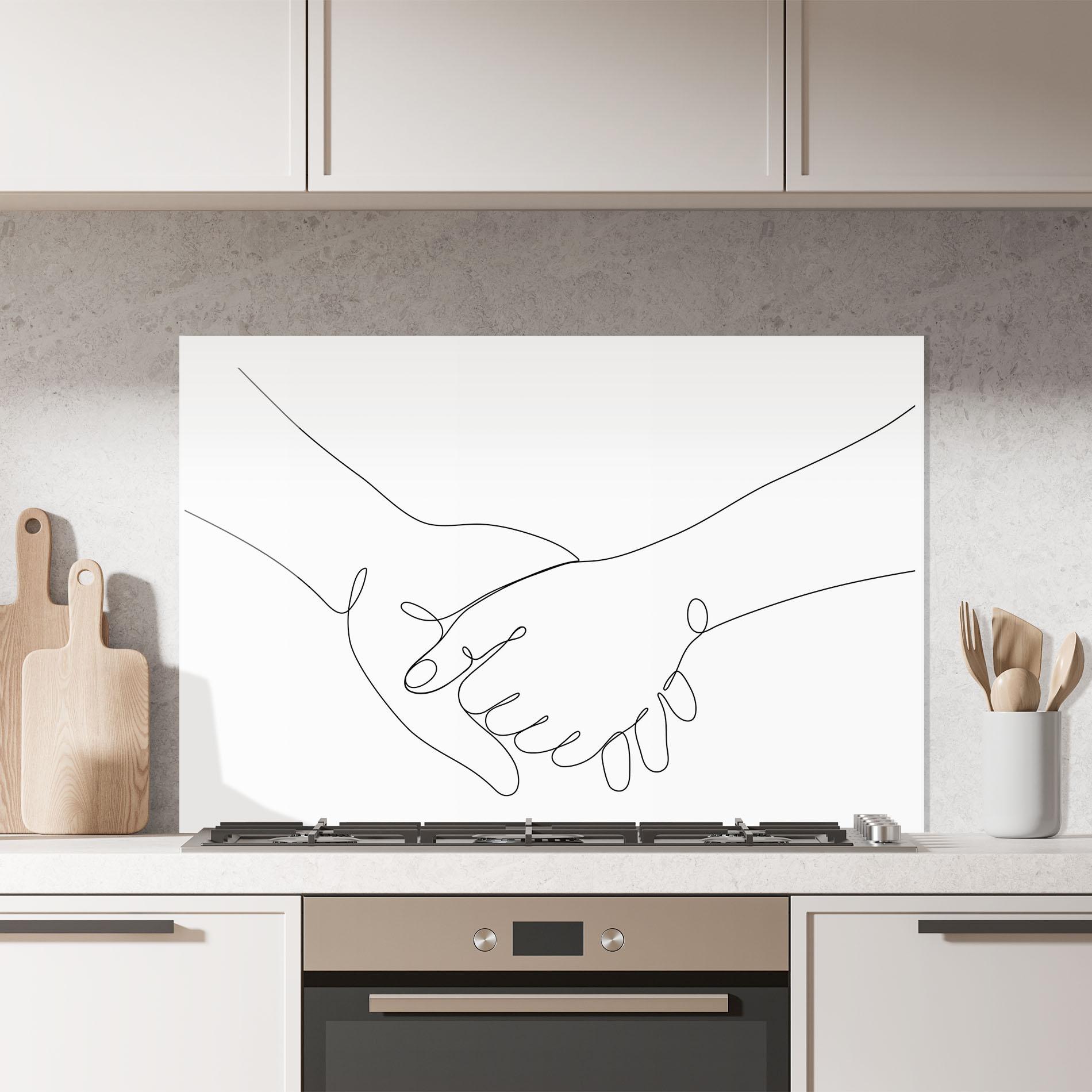 Panou Sticla Bucatarie Minimalistic Hands mockup 7