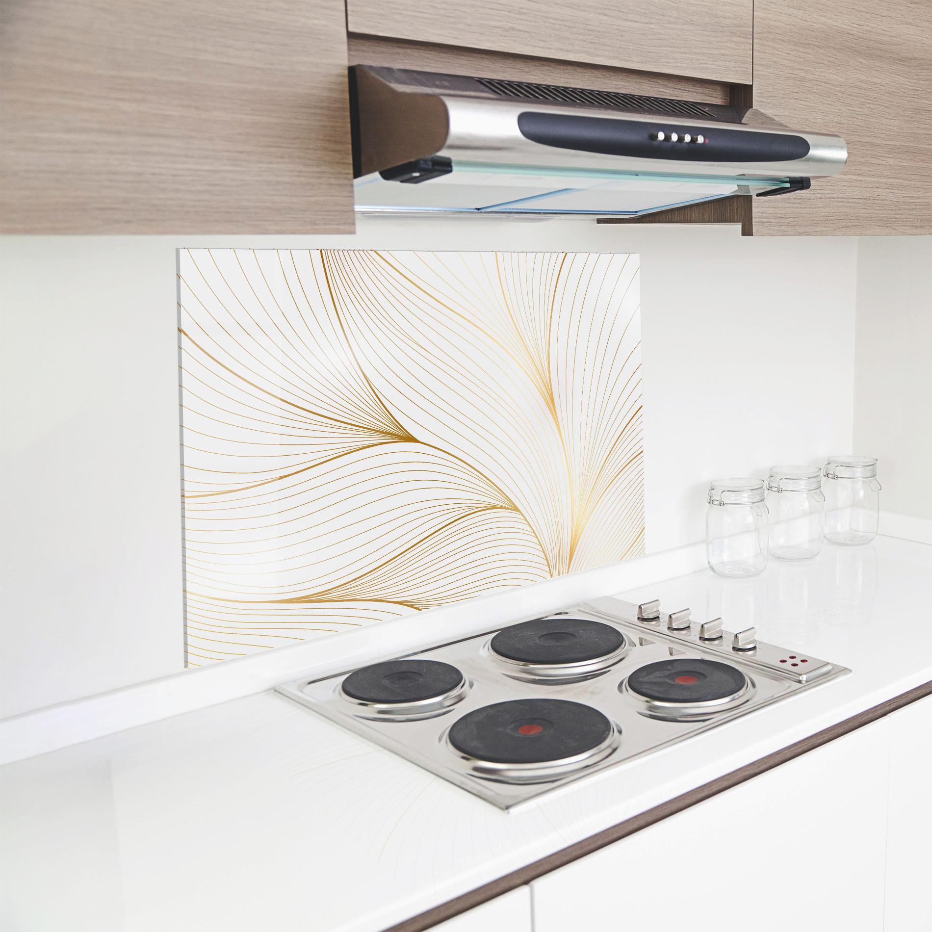 Panou Sticla Bucatarie Gold Wave mockup 8