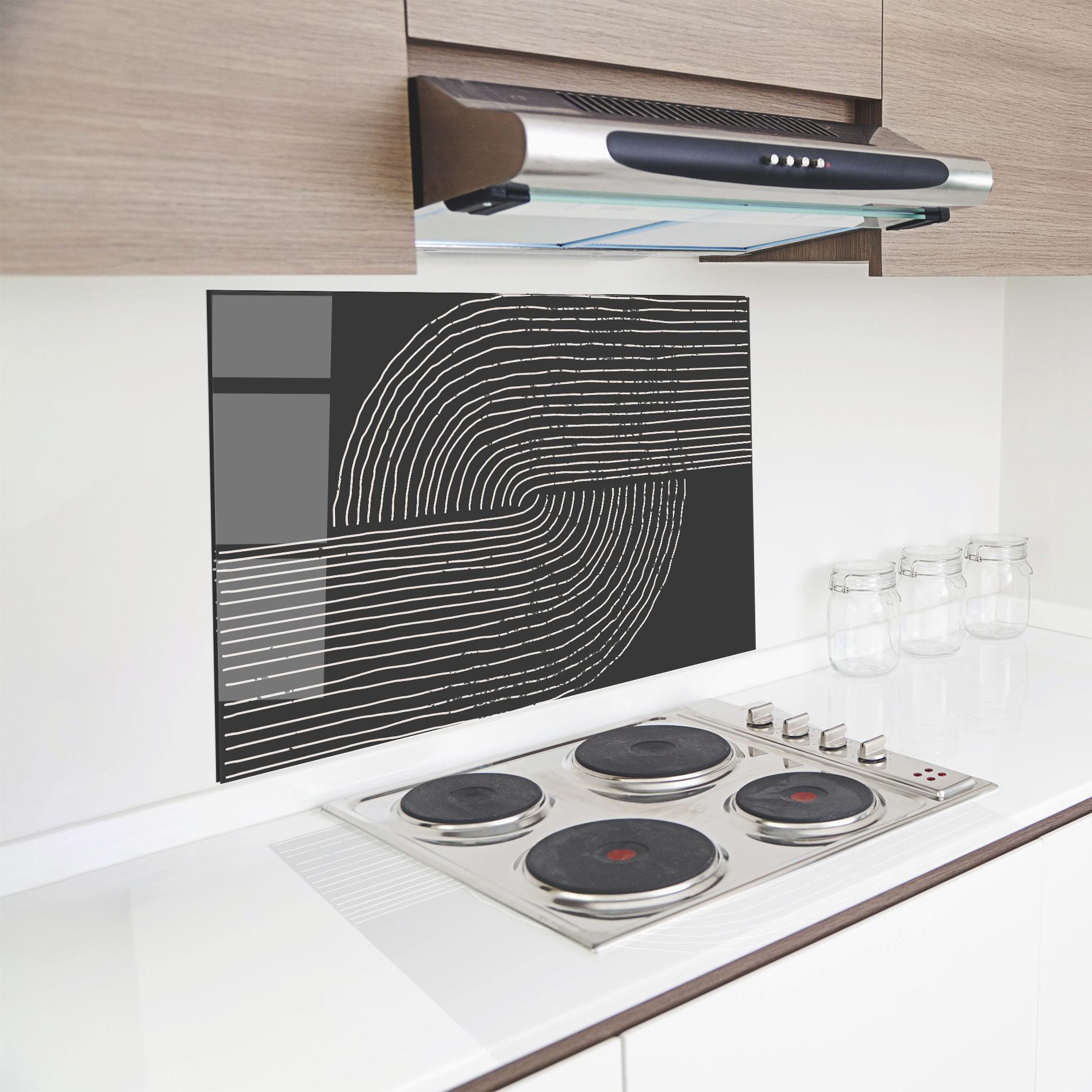 Panou Sticla Bucatarie Minimalist Circle mockup 8