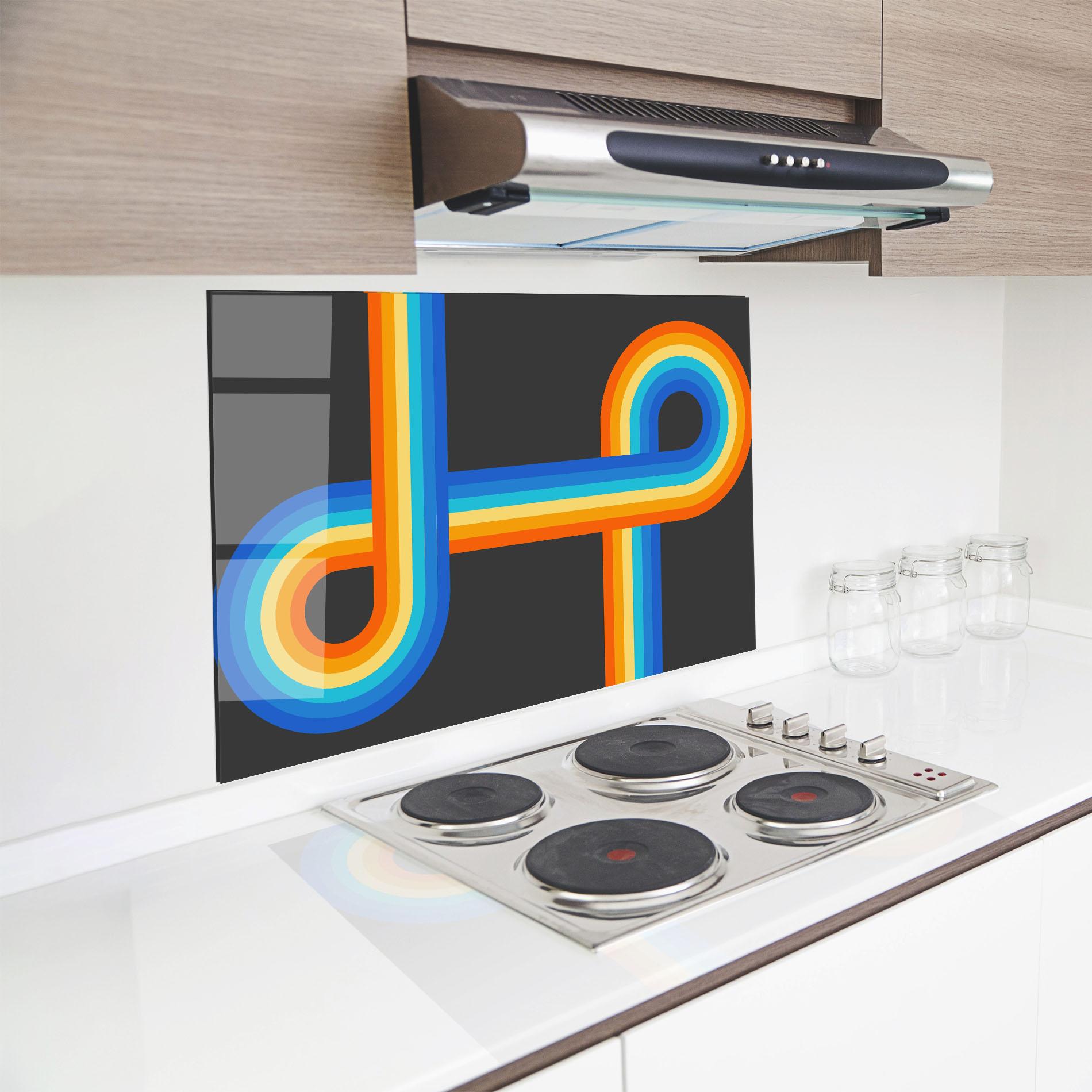 Panou Sticla Bucatarie Vintage Ranbow mockup 8