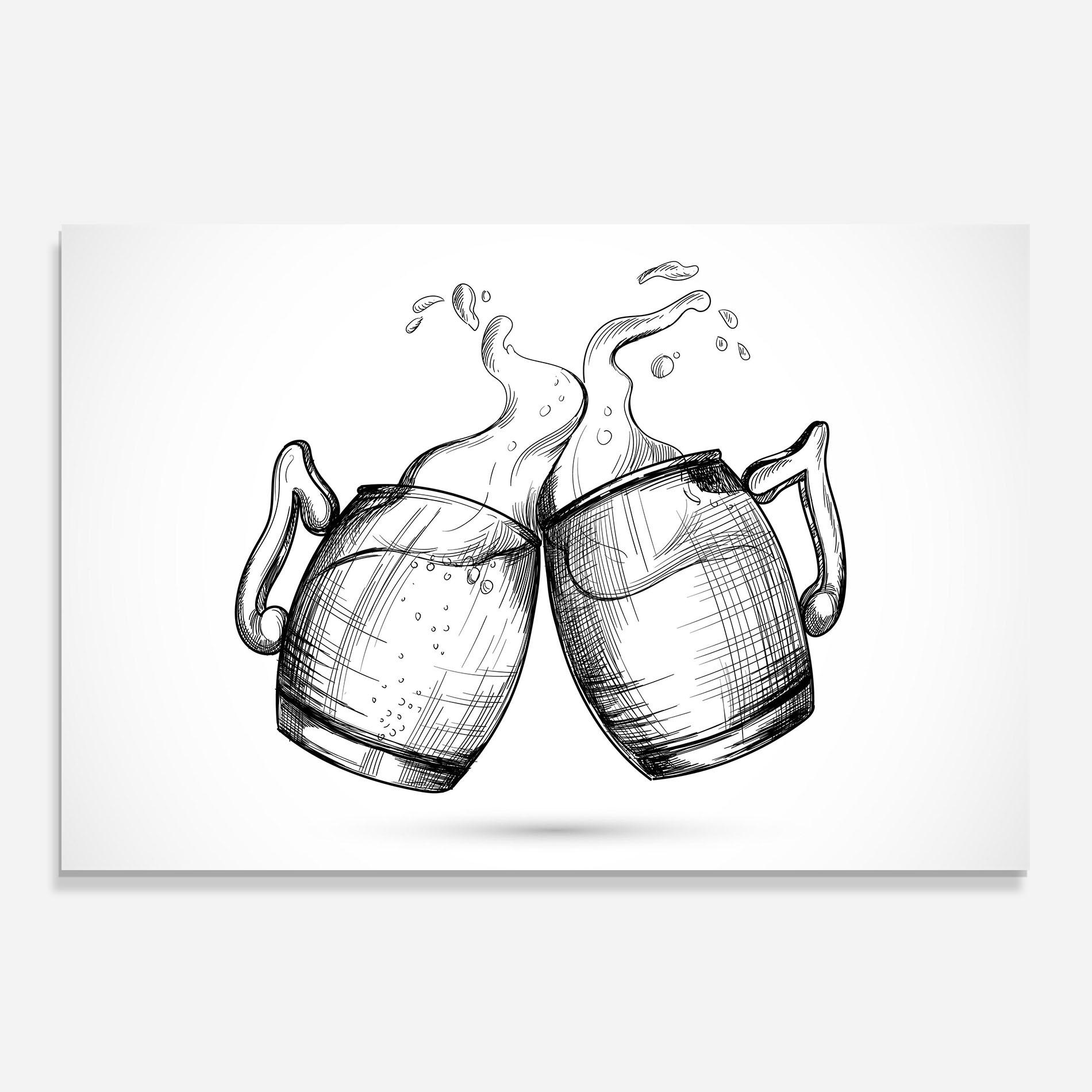 Panou Sticla Bucatarie Beer Clash mockup 0