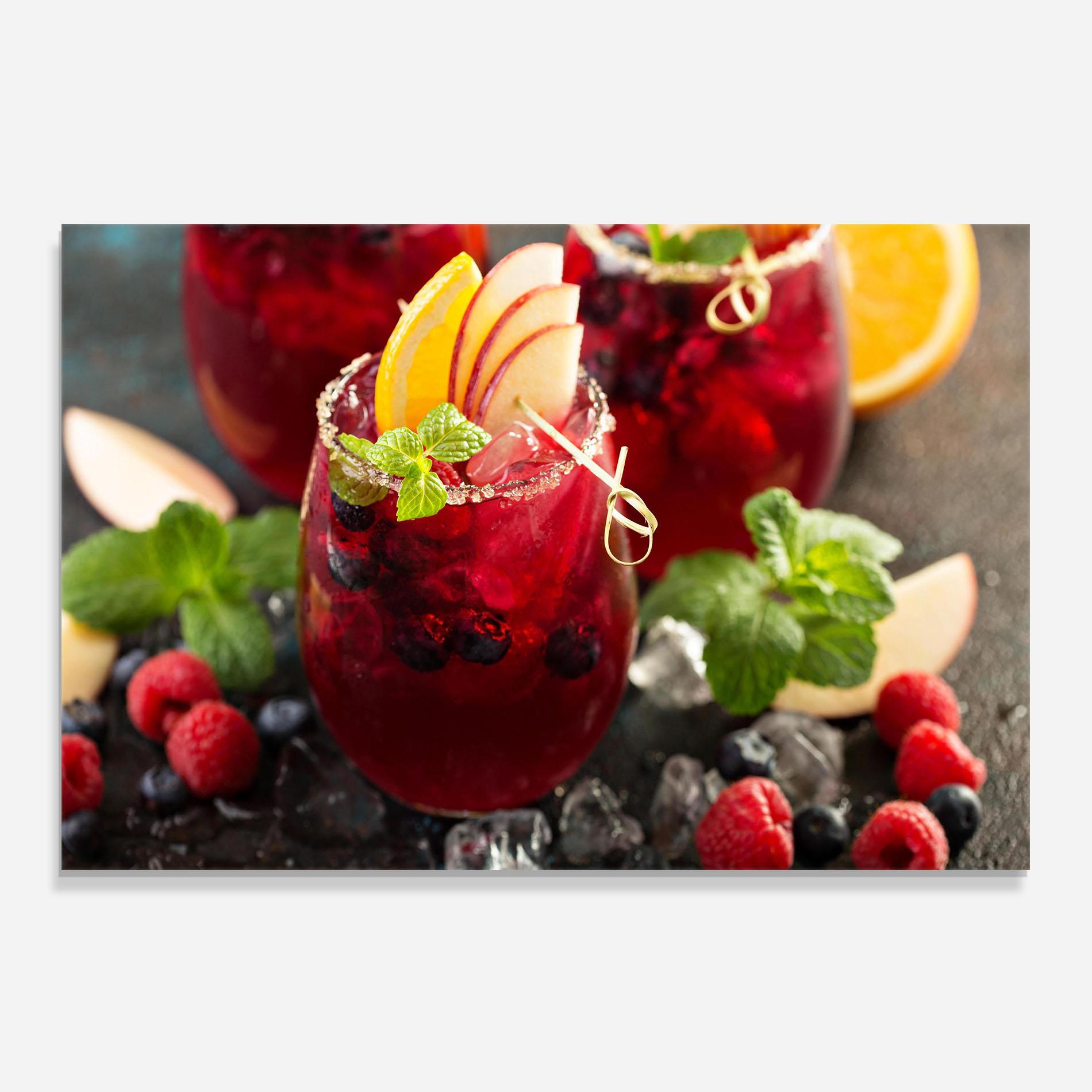 Panou Sticla Bucatarie Berry Drink mockup 0