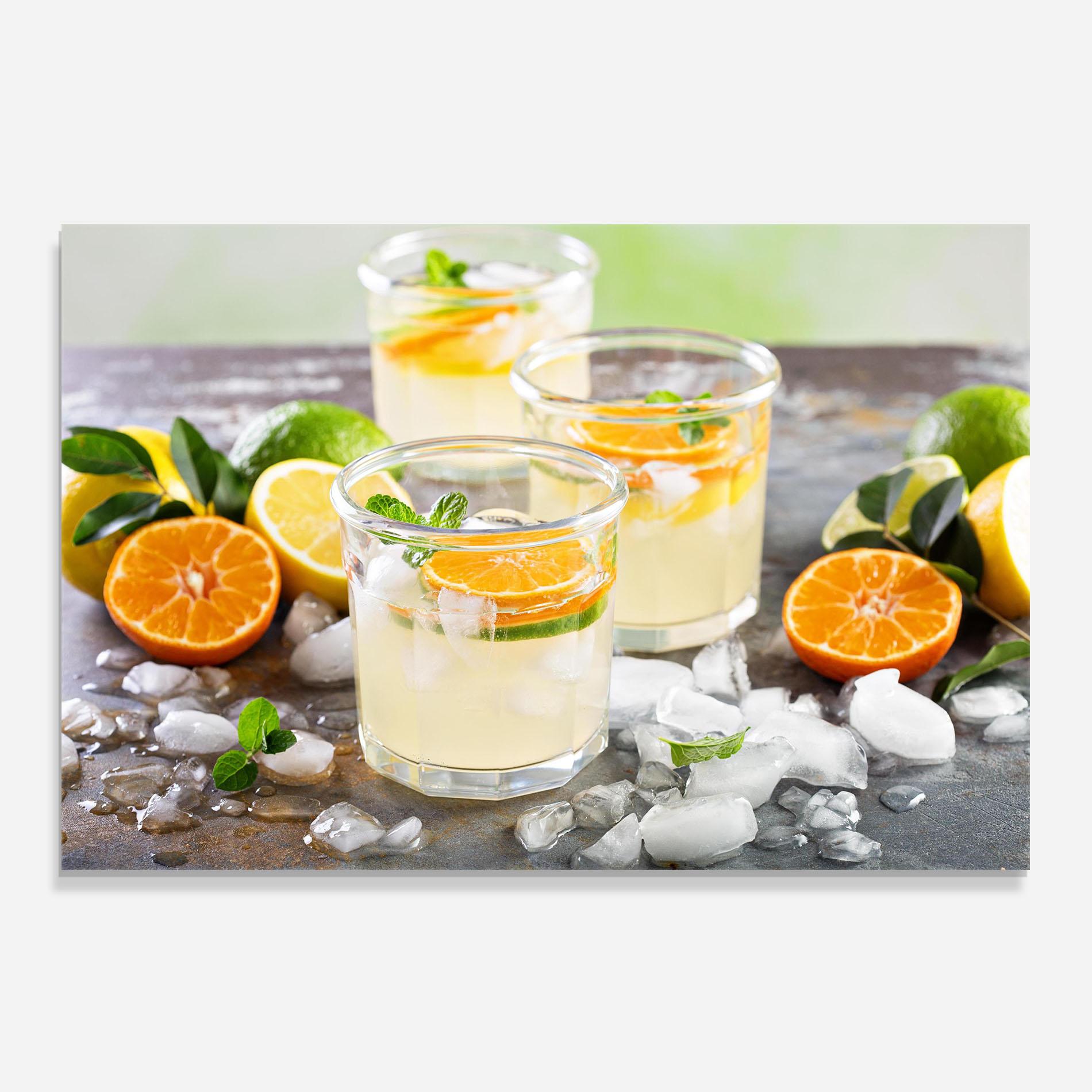 Panou Sticla Bucatarie Citrus Fruit Lemonade mockup 0