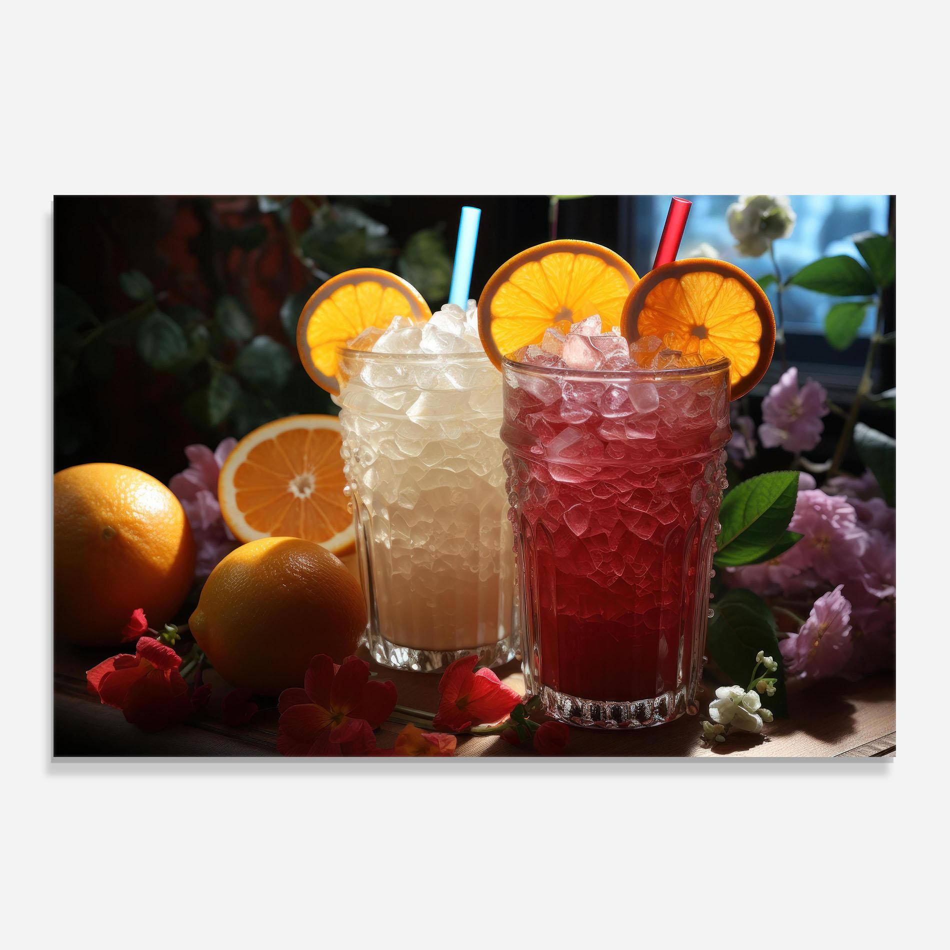 Panou Sticla Bucatarie Citrus Smoothie Drink mockup 0