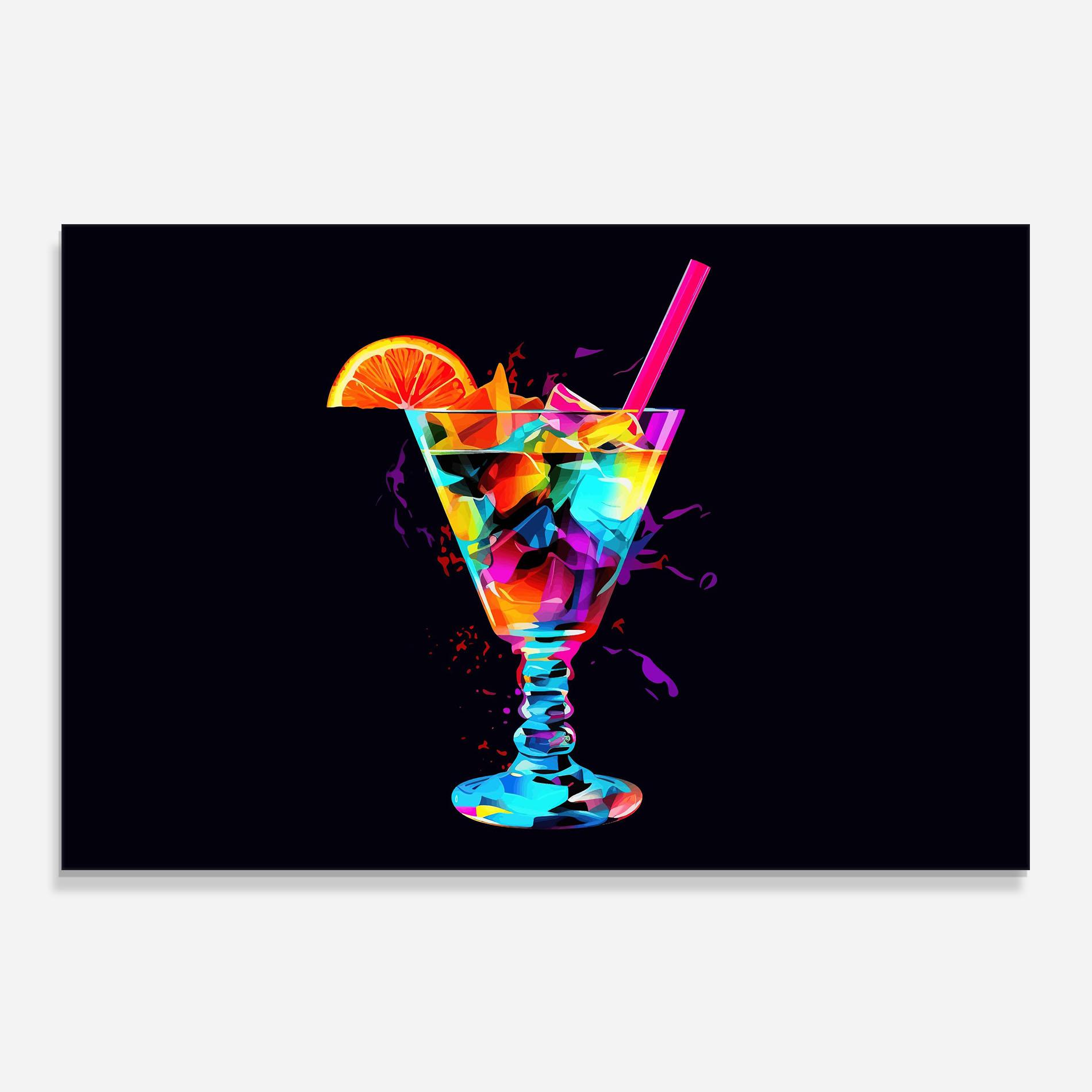 Panou Sticla Bucatarie Colorful Cocktail mockup 0