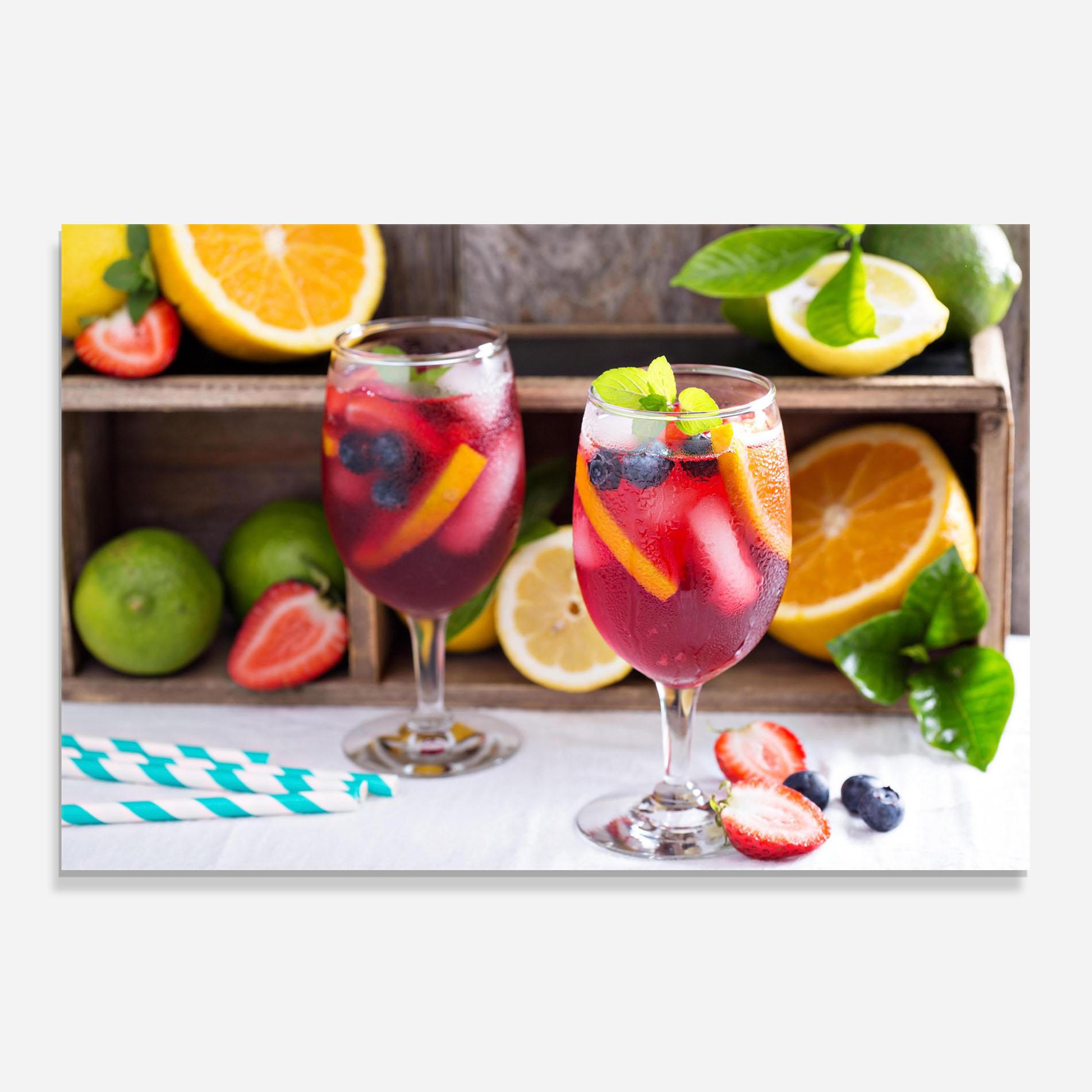 Panou Sticla Bucatarie Colorful Summer Drink mockup 0