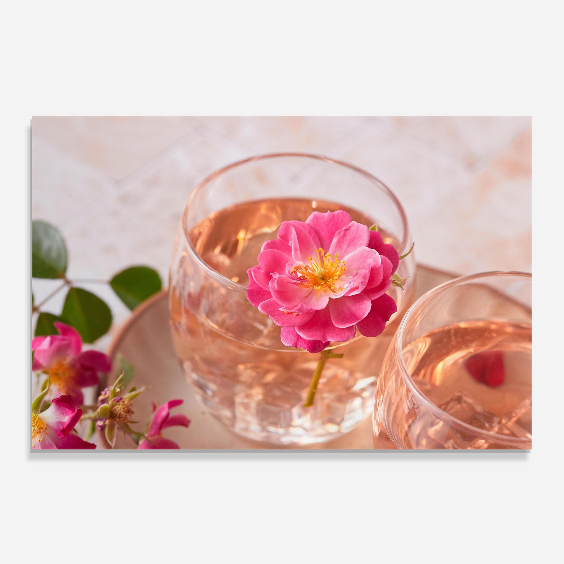 Panou Sticla Bucatarie Flower Drink mockup 0