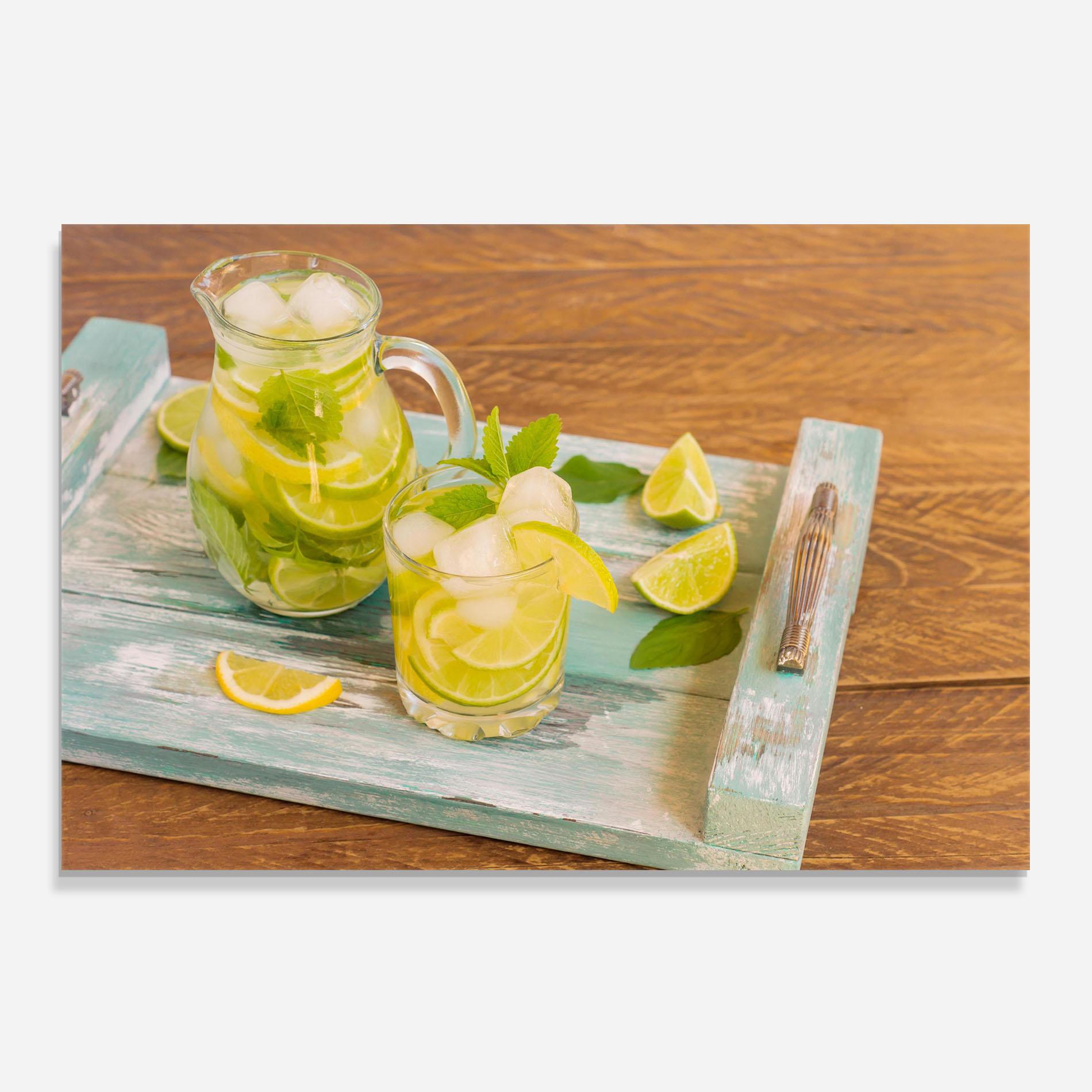 Panou Sticla Bucatarie Fresh Cold Lemonade mockup 0