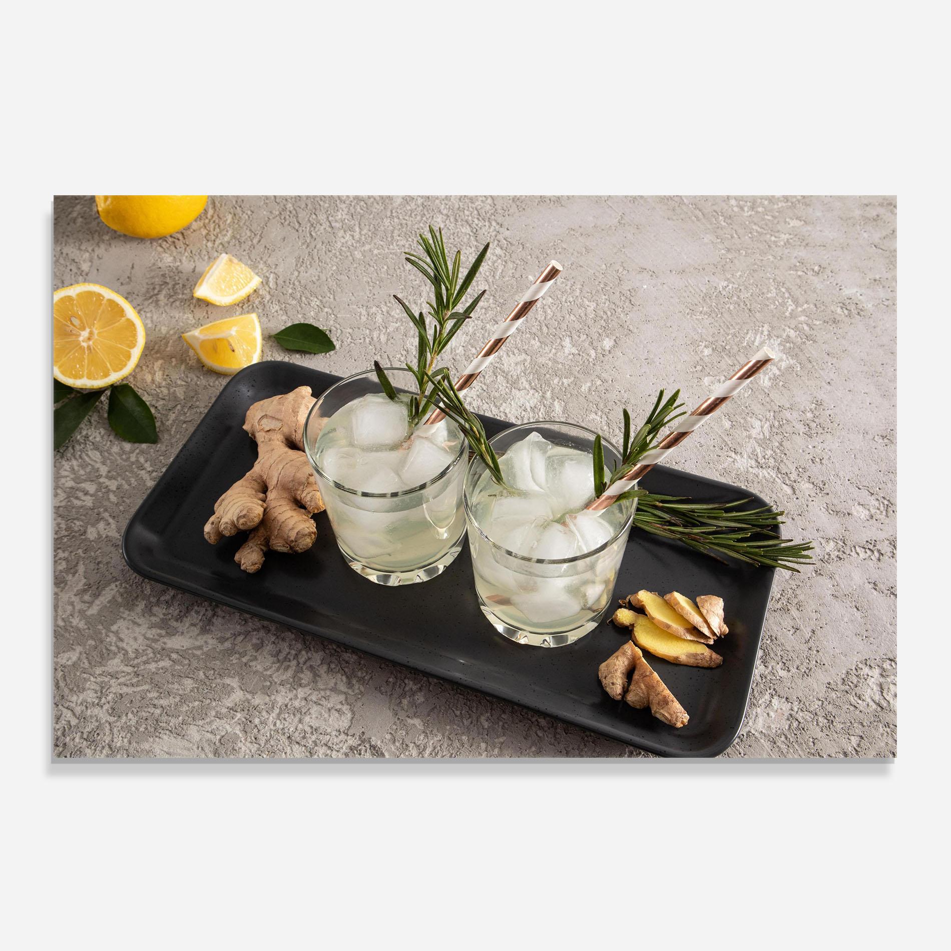 Panou Sticla Bucatarie Ginger Lemonade Drink mockup 0