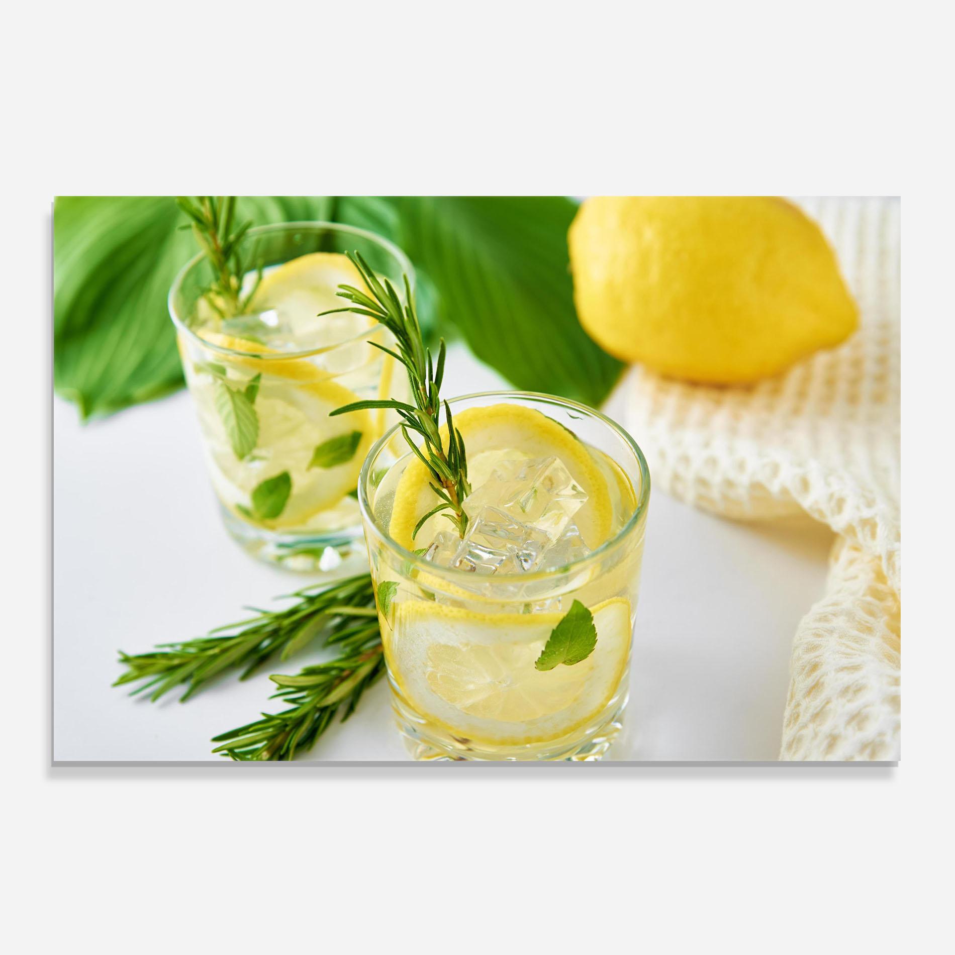 Panou Sticla Bucatarie Lemon Rosemary Drink mockup 0