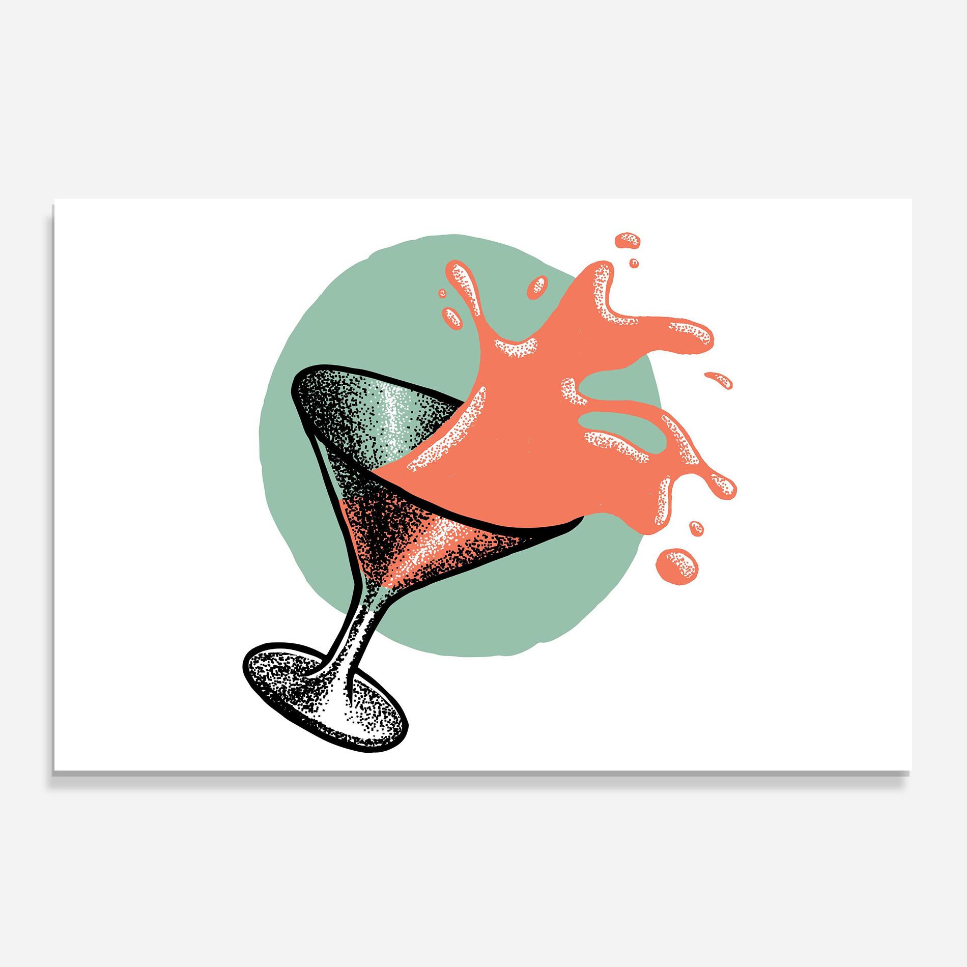 Panou Sticla Bucatarie Light Orange Drink mockup 0