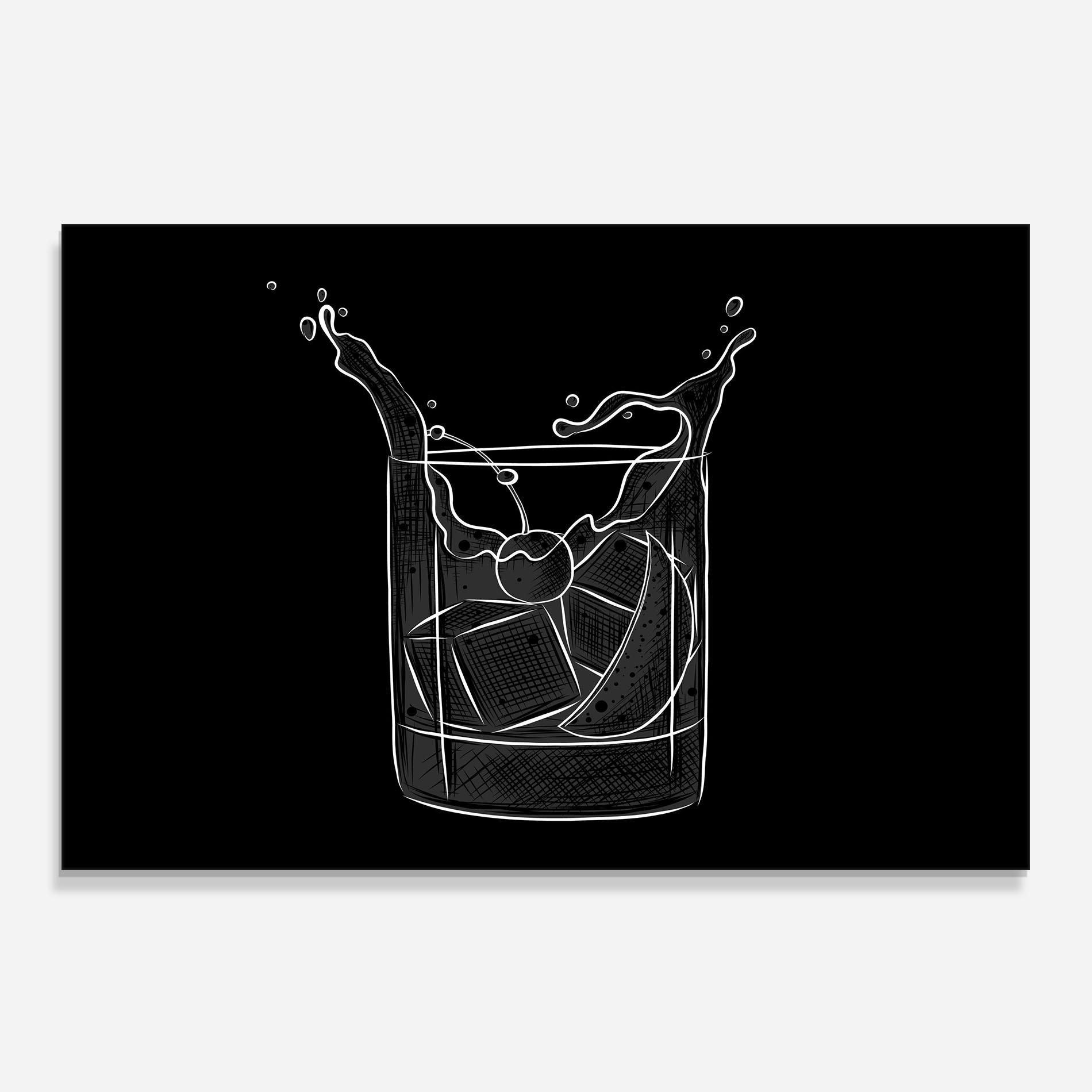 Panou Sticla Bucatarie Lime Drink mockup 0