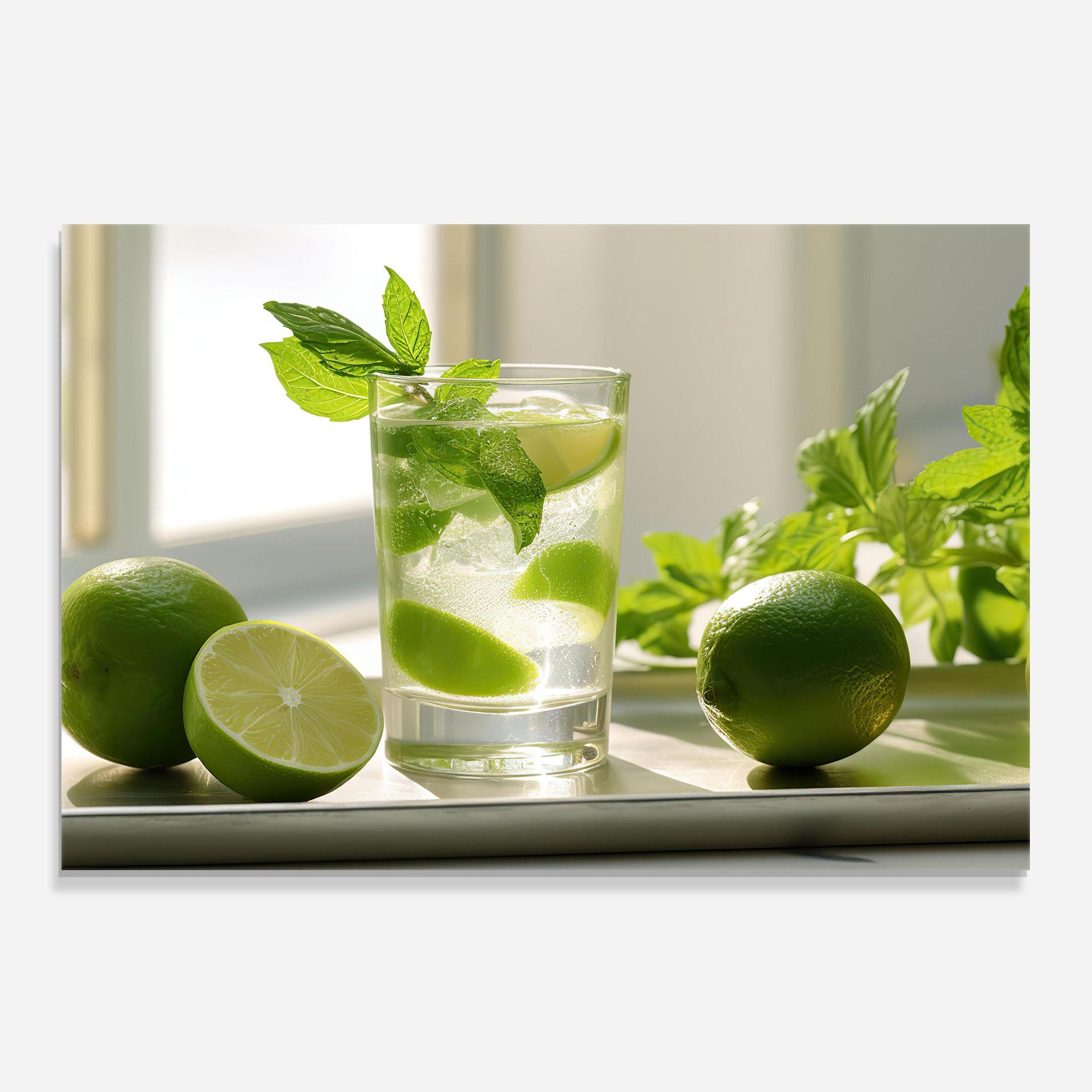 Panou Sticla Bucatarie Mint Lime Glass mockup 0