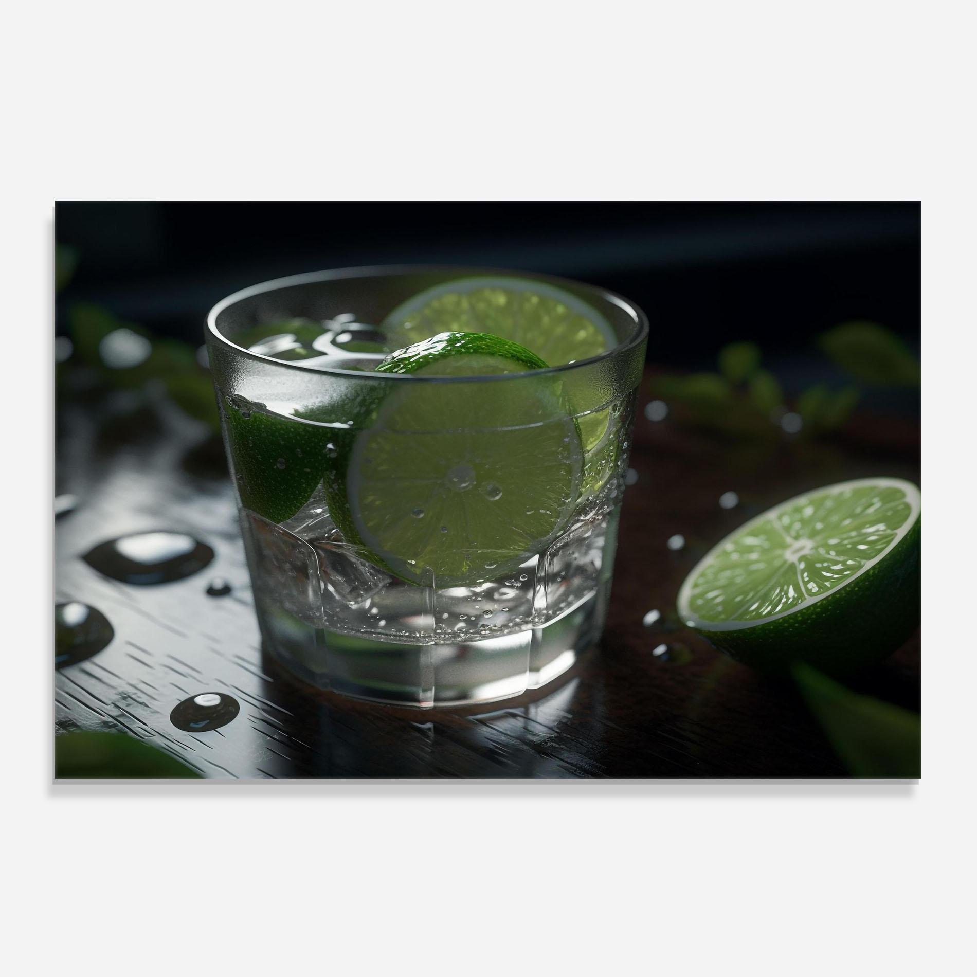 Panou Sticla Bucatarie Mojito Cocktail mockup 0