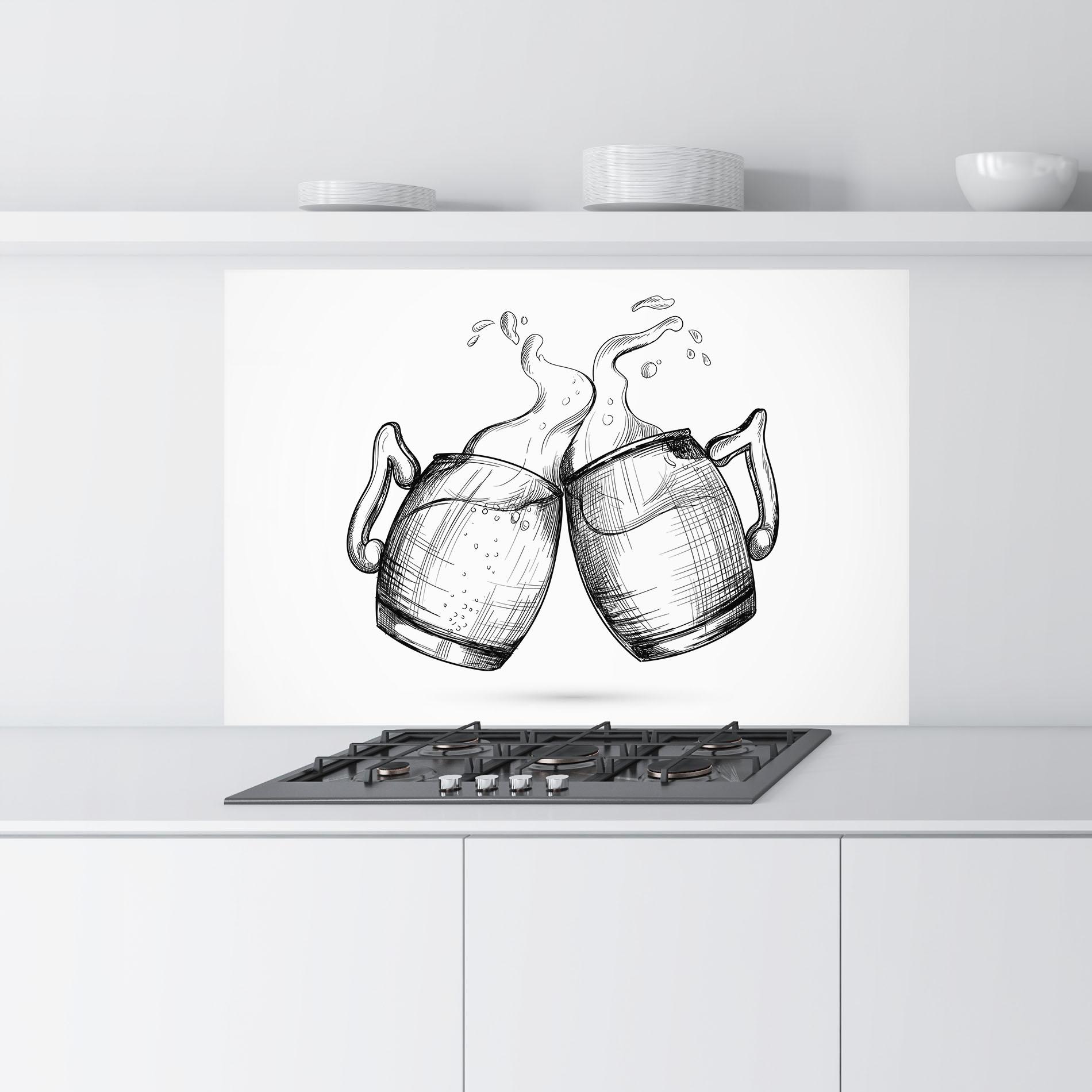 Panou Sticla Bucatarie Beer Clash mockup 9